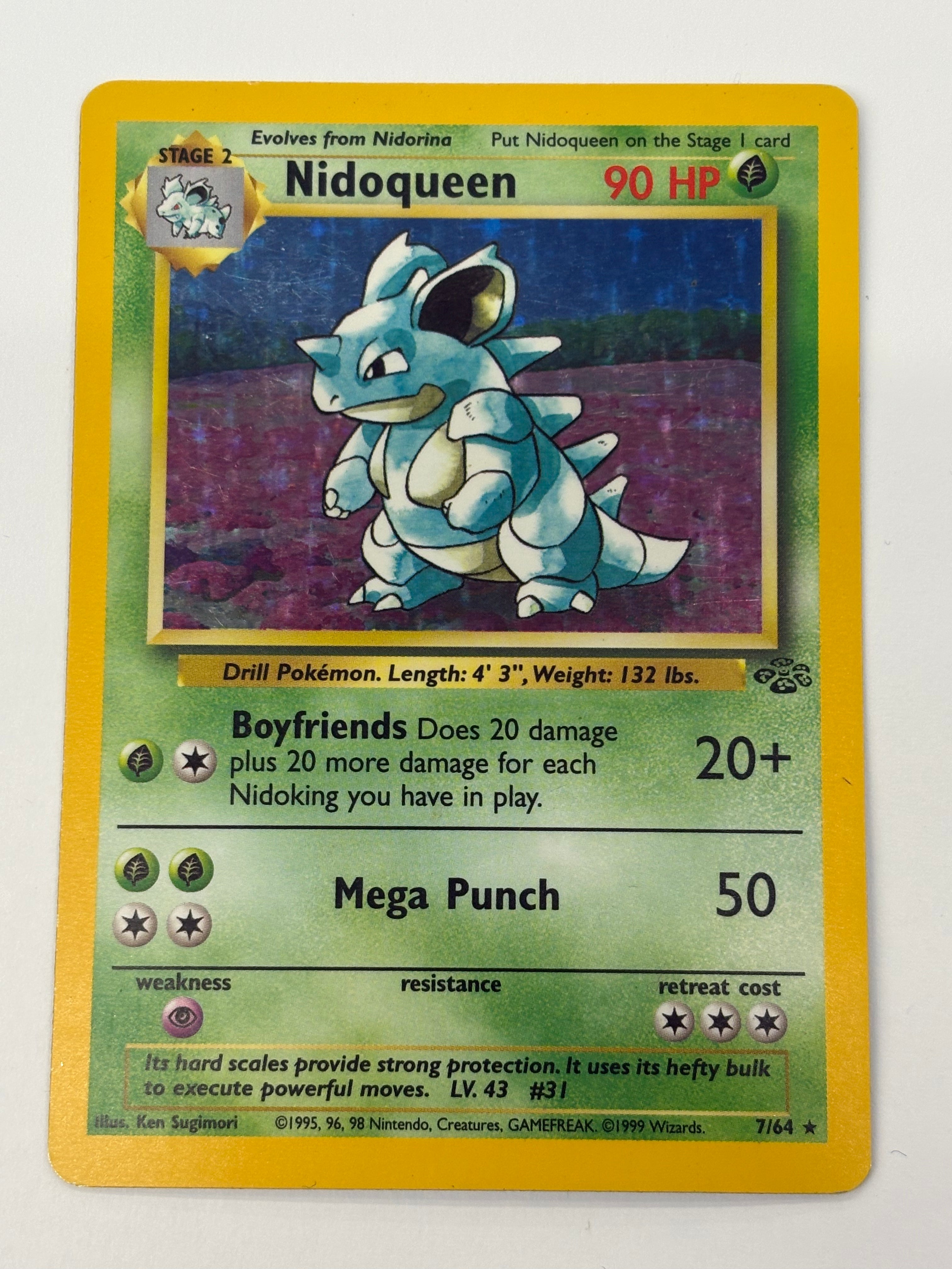 Pokémon TCG - Jungle Unlimited Nidoqueen Holo 7/64 MP