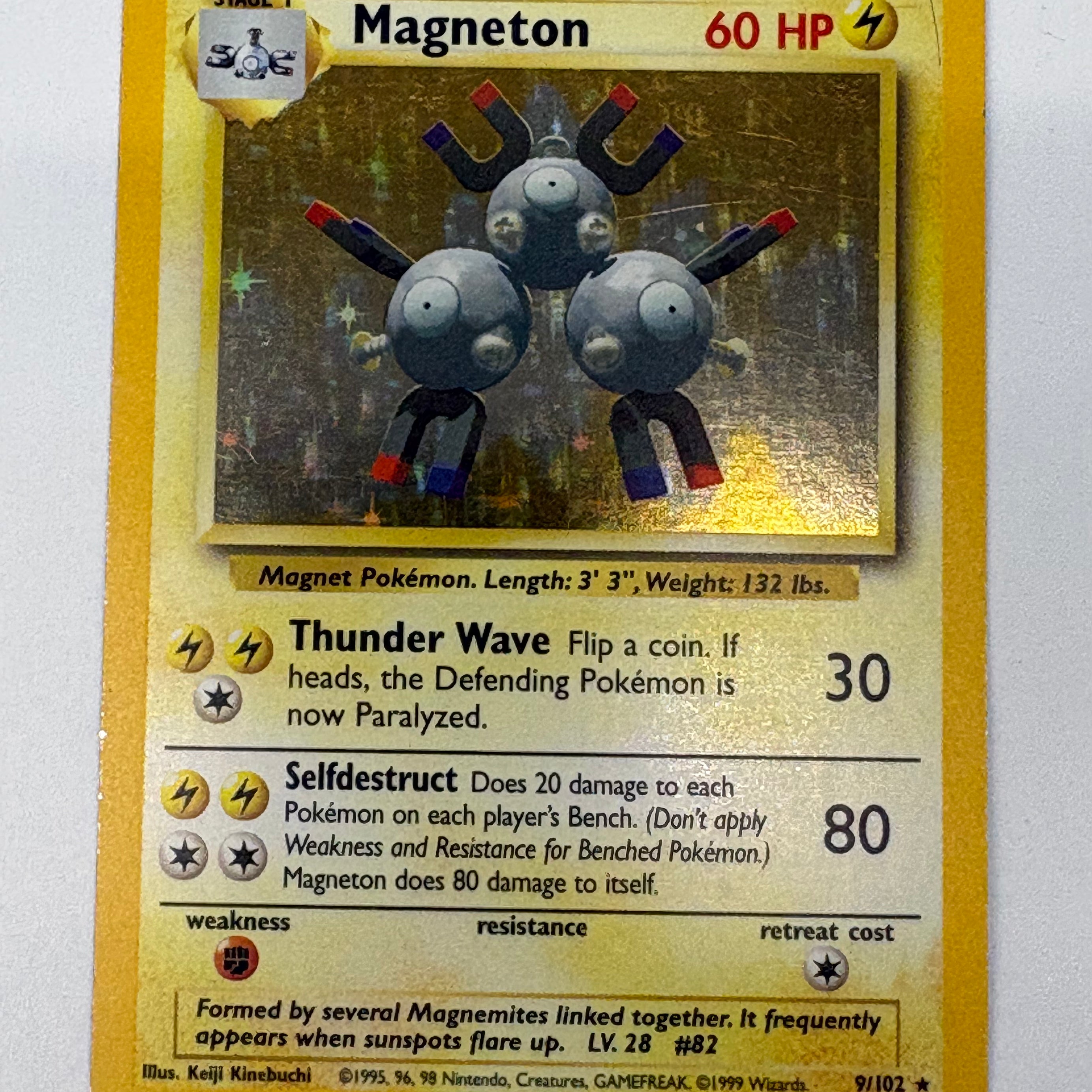Pokémon TCG - Base Set Unlimited Magneton Holo 9/102 MP