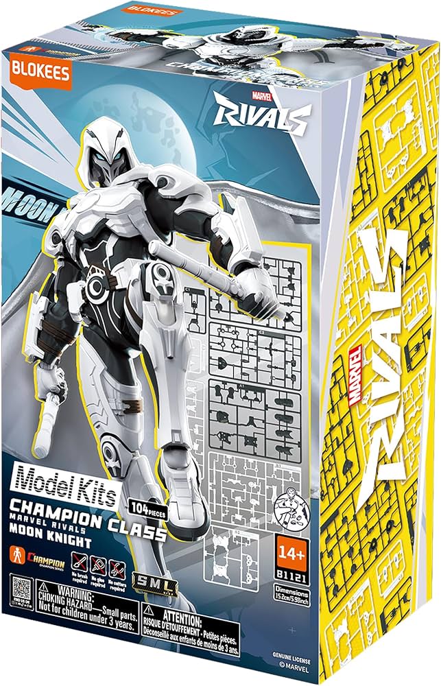 Blokees Champion Class Marvel Rivals Moon Knight Model Kit Action Figure