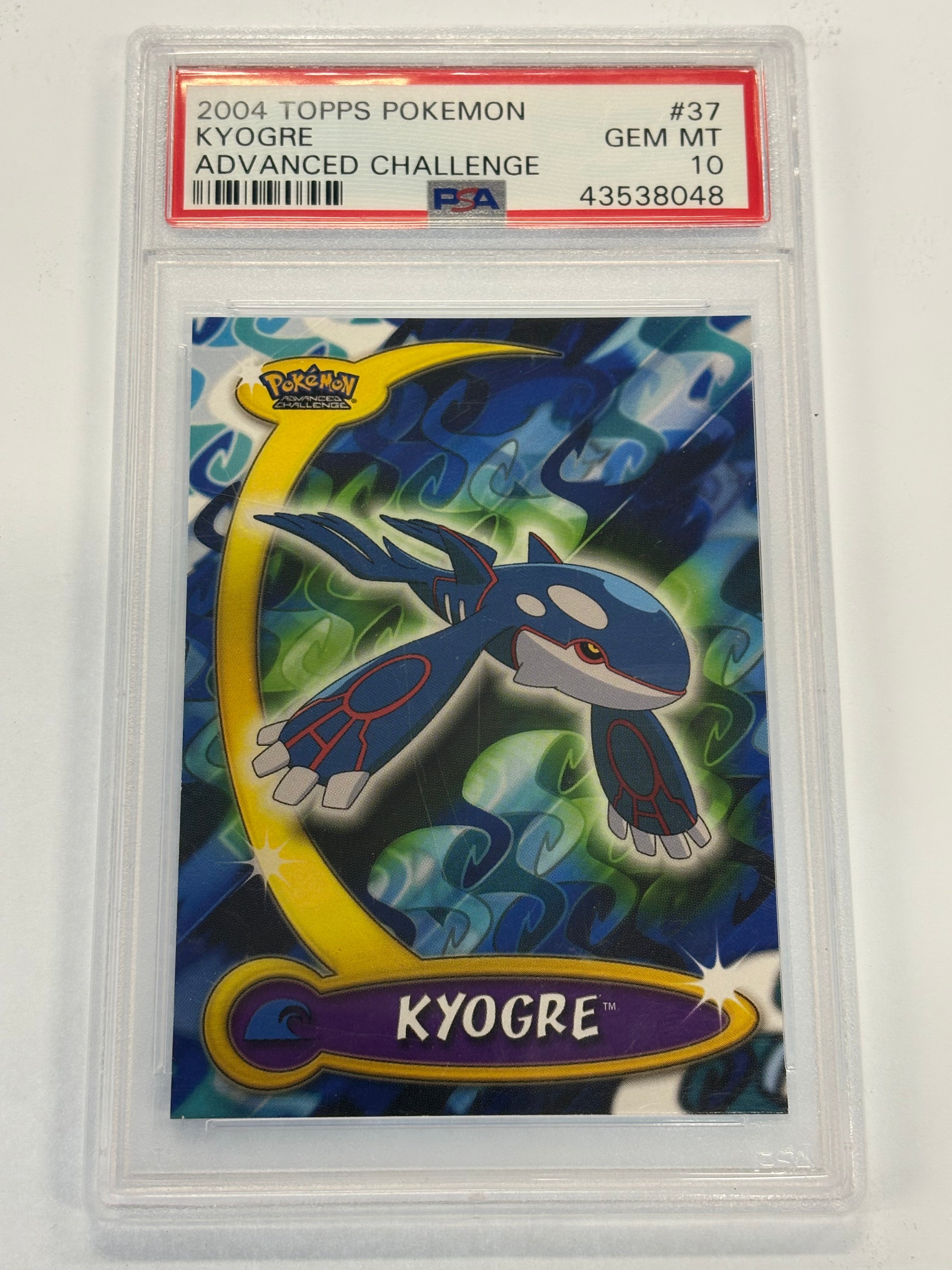 Pokémon TCG - PSA GEM-MT 10 2004 Topps Pokemon Advanced Challenge Kyogre #37
