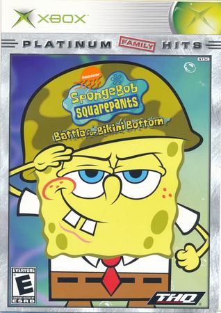 Xbox Platinum Family Hits Nickelodeon Battle for Bikini Bottom Video Game (In Box Missing Manual)