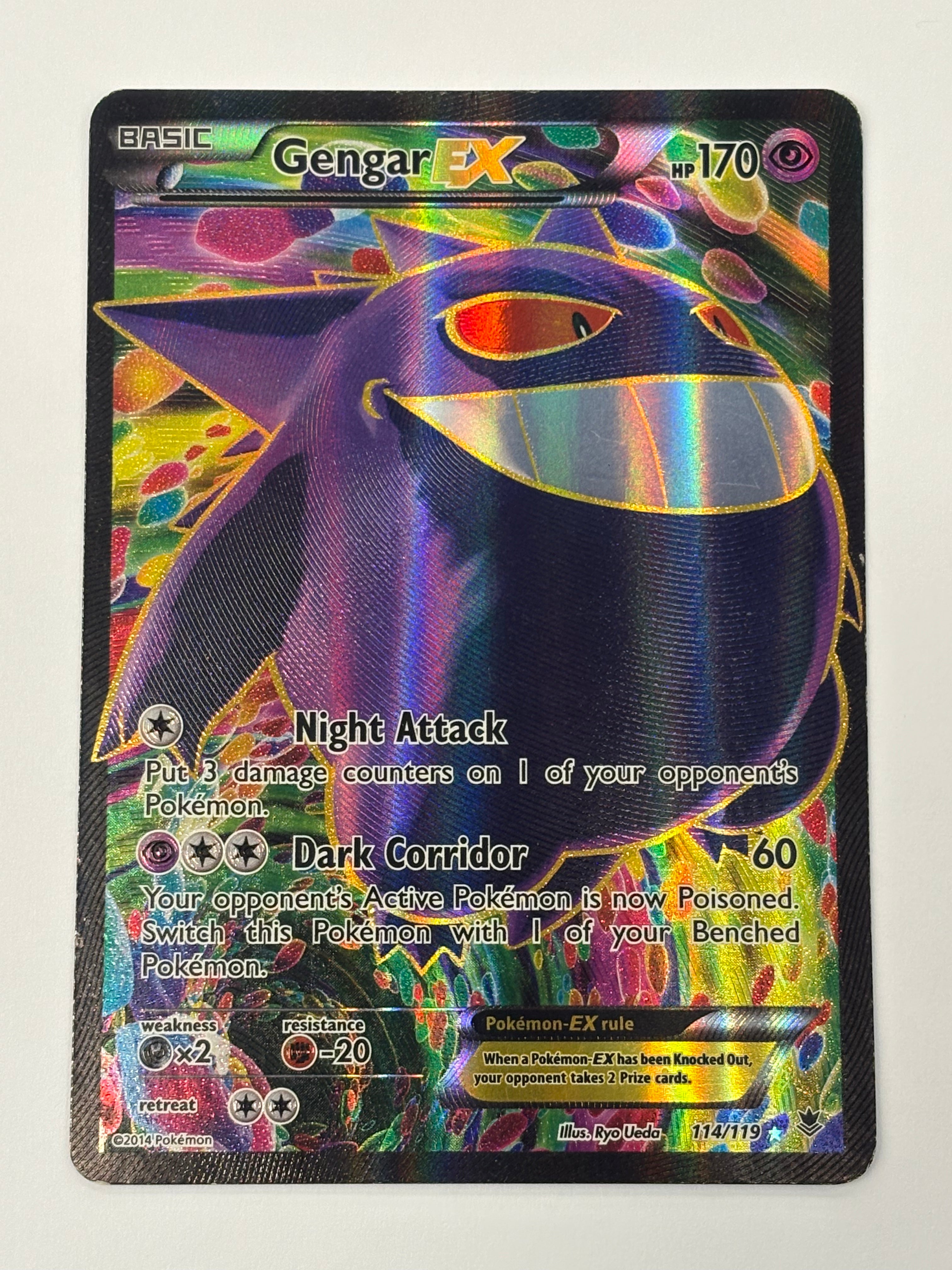 Pokémon TCG - XY Phantom Forces Gengar EX 114/119 DMG