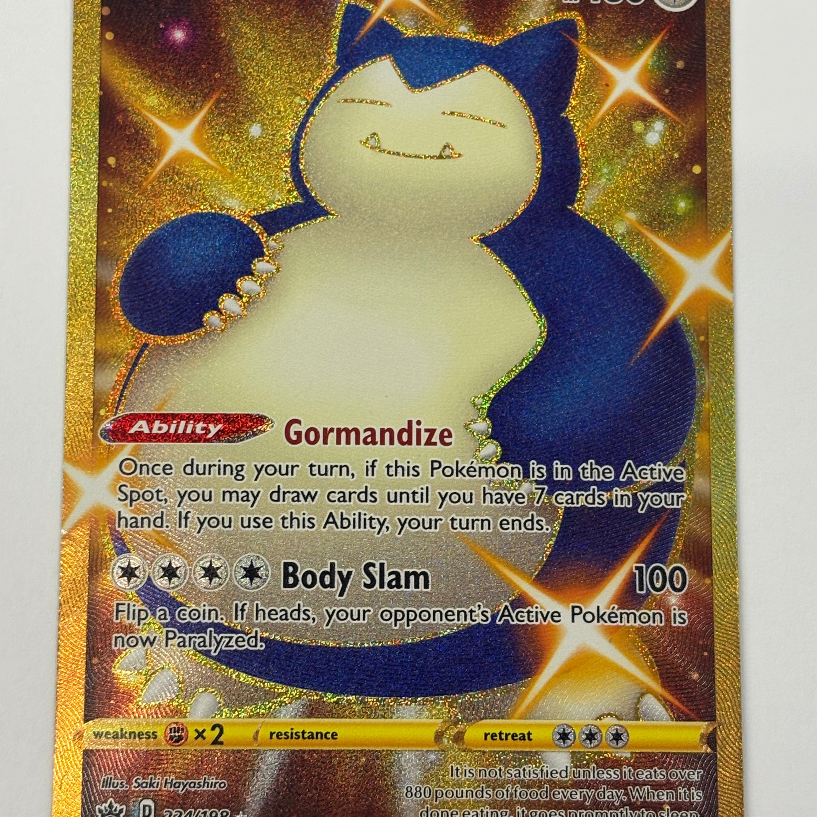 Pokémon TCG - Chilling Reign Snorlax 224/198 HP