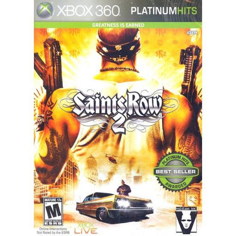 Xbox 360 Platinum Hits Saints Row 2 Video Game (Complete in Box)