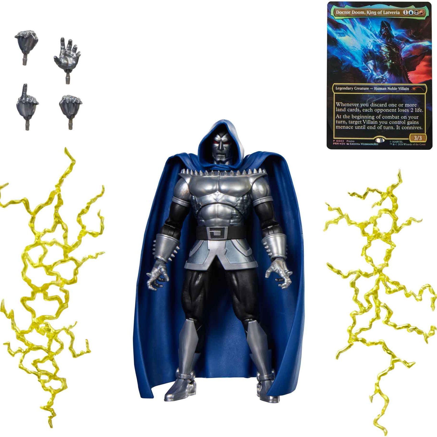 Hasbro Marvel Legends Series x Magic the Gathering Doctor Doom 2099 Action Figure W/ Exclusive Collectible Card