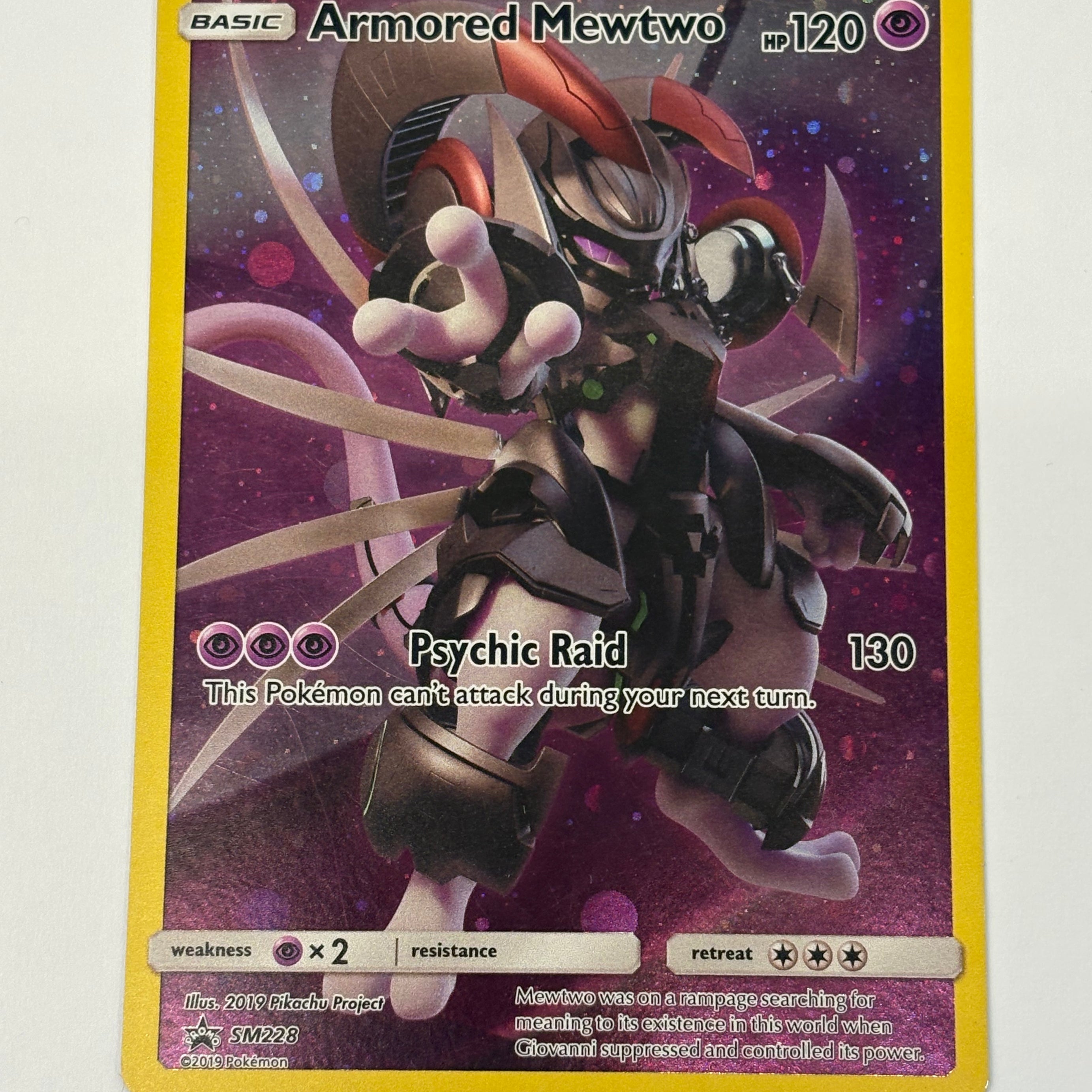Pokémon TCG - Sun & Moon Promo Armored Mewtwo SM228 DMG