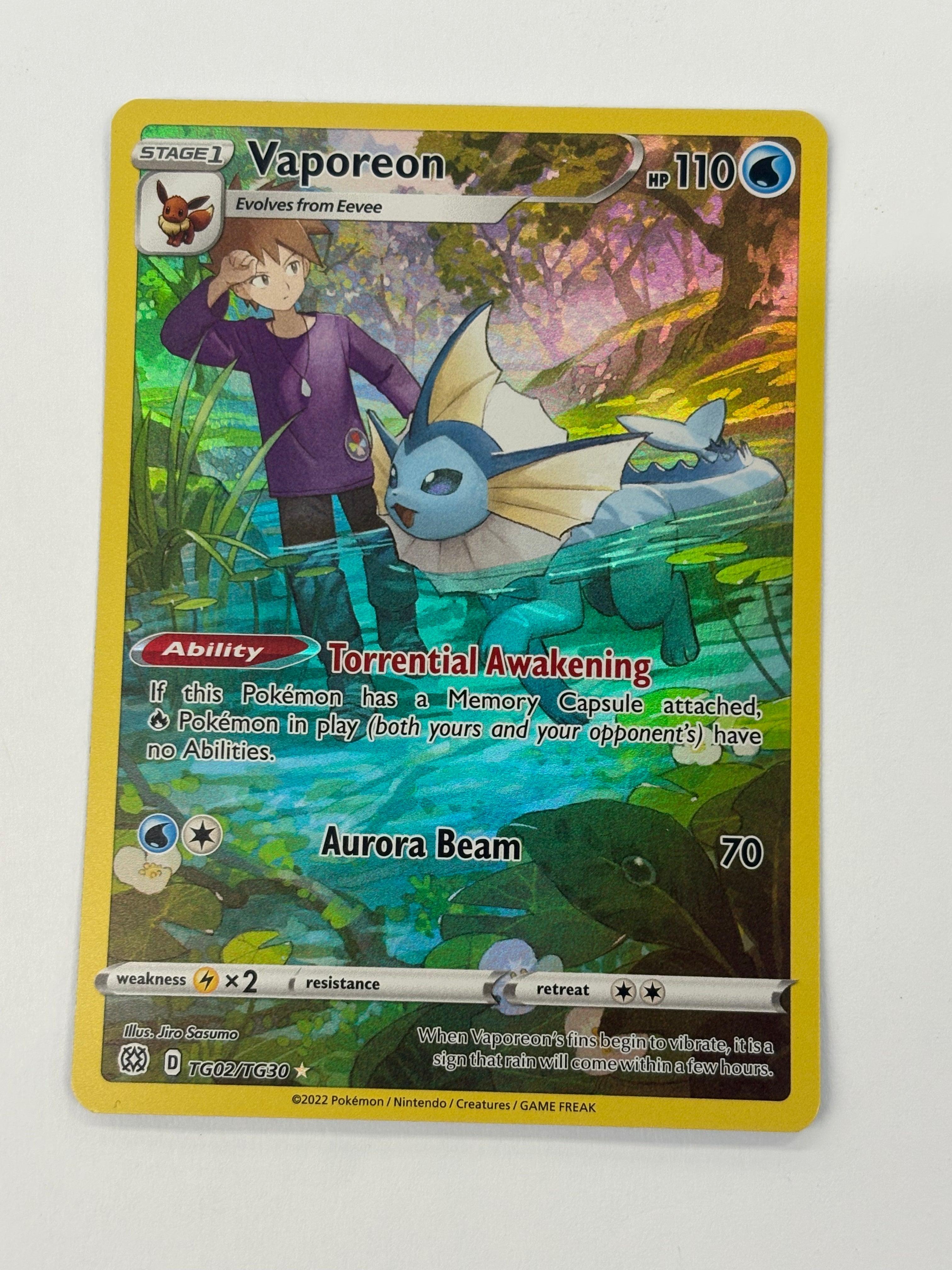 Pokémon TCG - Brilliant Stars Vaporeon TG02/TG30 NM
