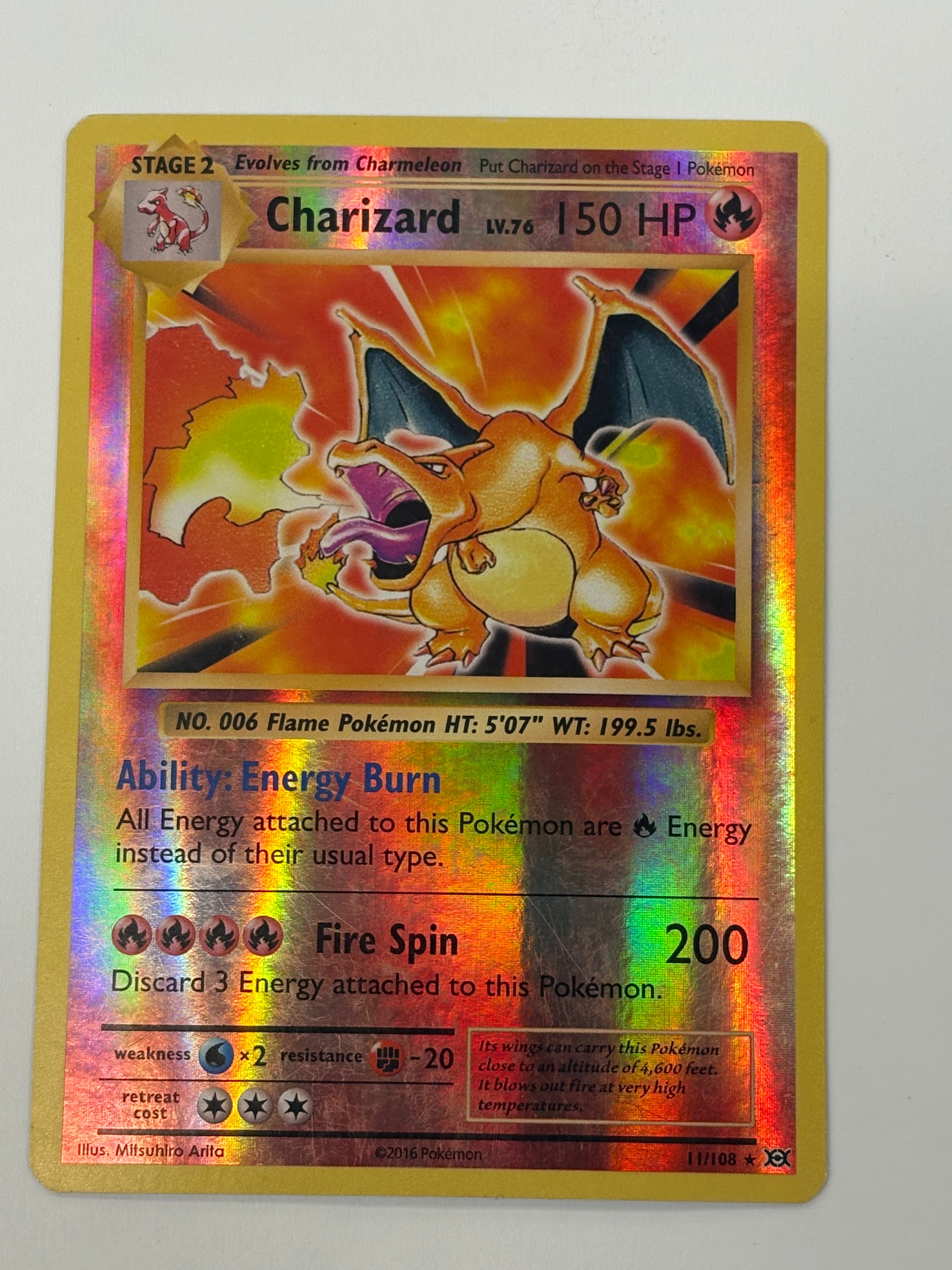 Pokémon TCG - XY Evolutions Charizard (Reverse Holo) 11/108 HP