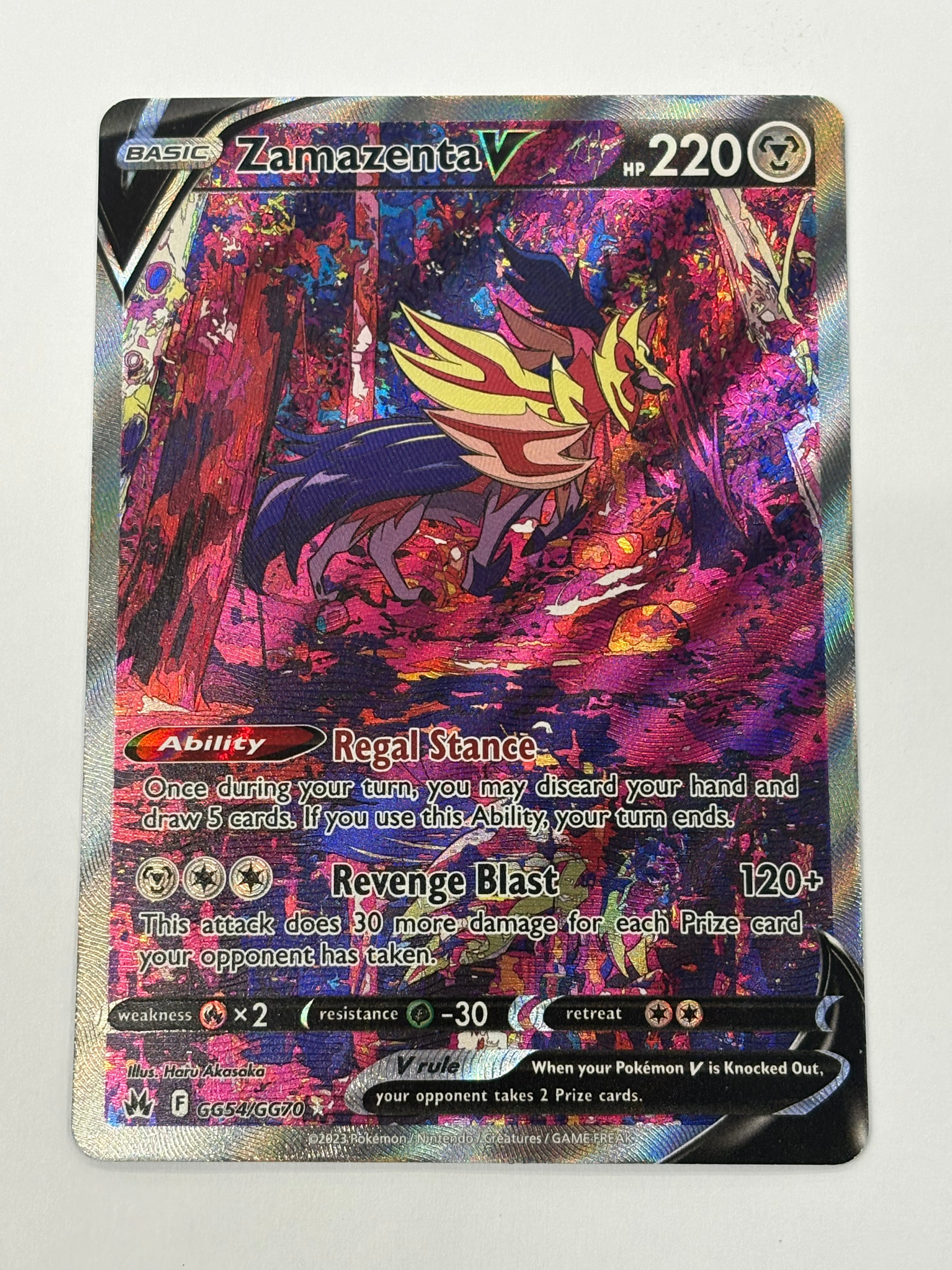 Pokémon TCG - Crown Zenith Zamazenta V TG03/TG30 NM
