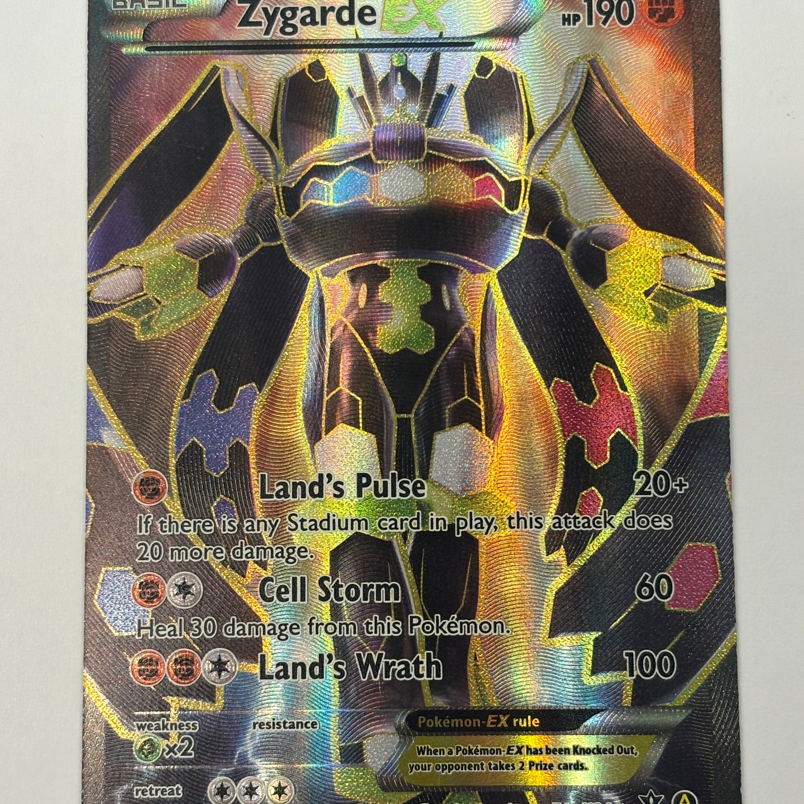 Pokémon TCG - XY Alternate Art Promo Zygarde EX 54a/124 HP