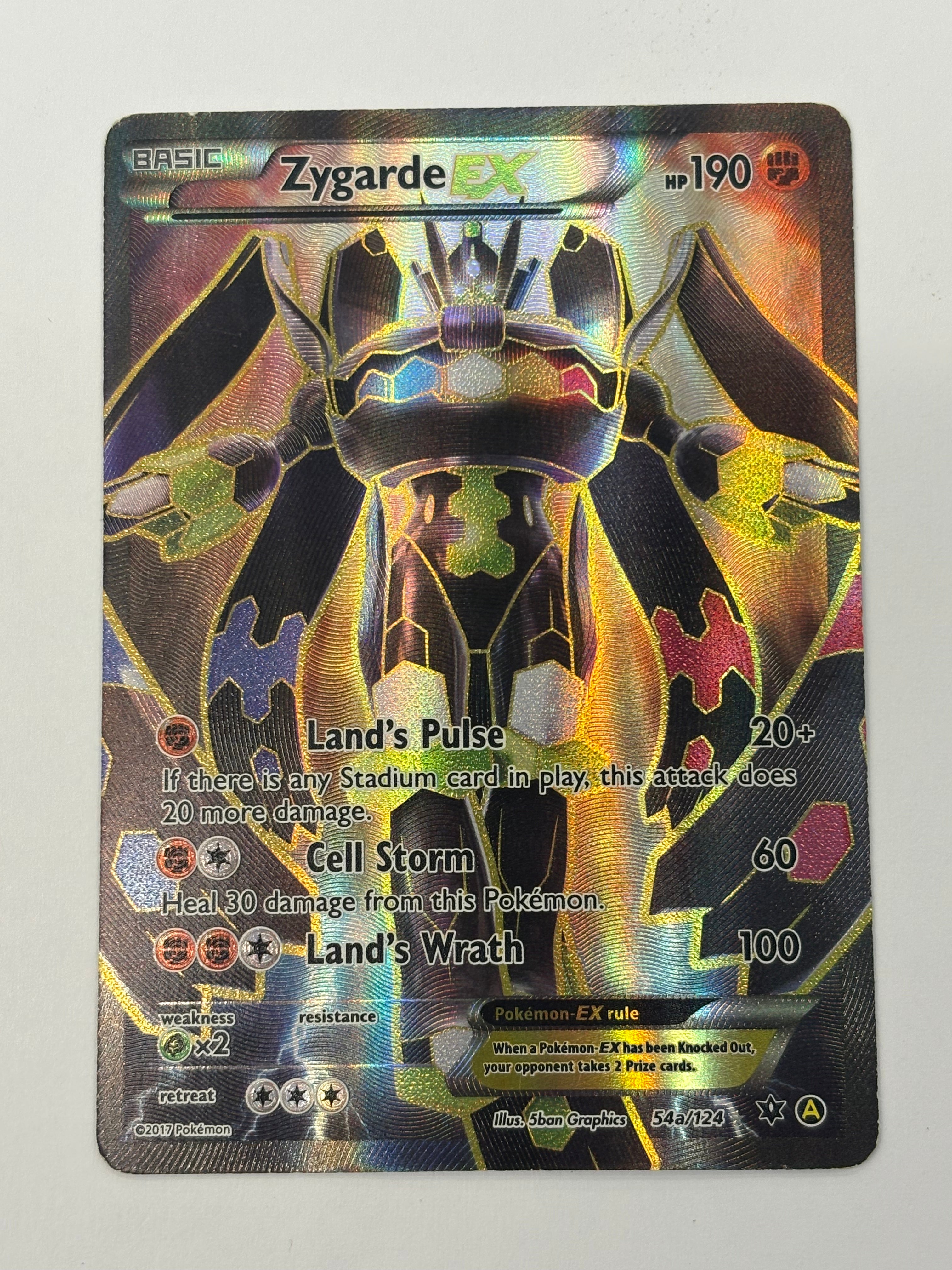 Pokémon TCG - XY Alternate Art Promo Zygarde EX 54a/124 HP