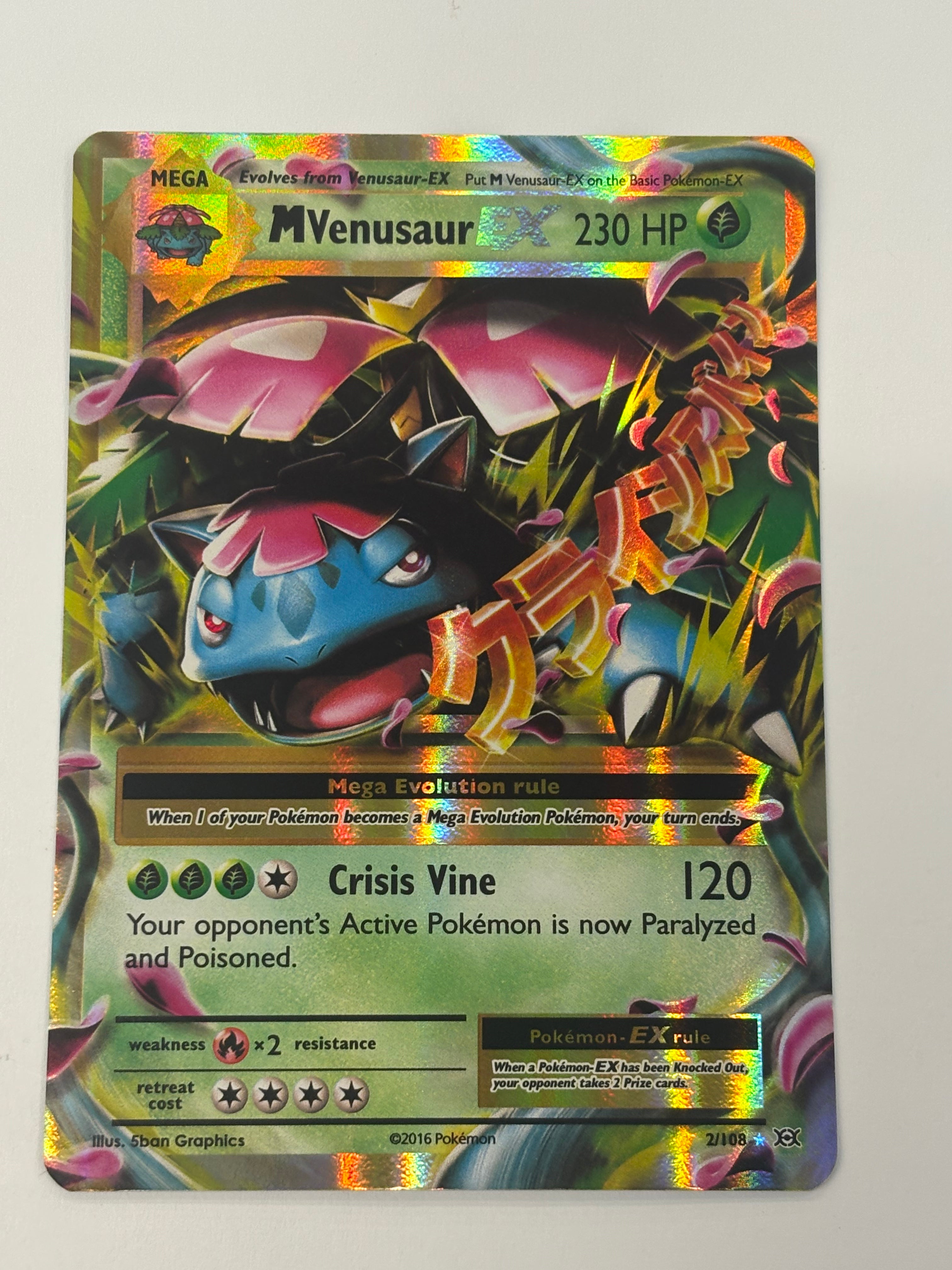 Pokémon TCG - XY Evolutions M Venusaur EX 2/108 NM