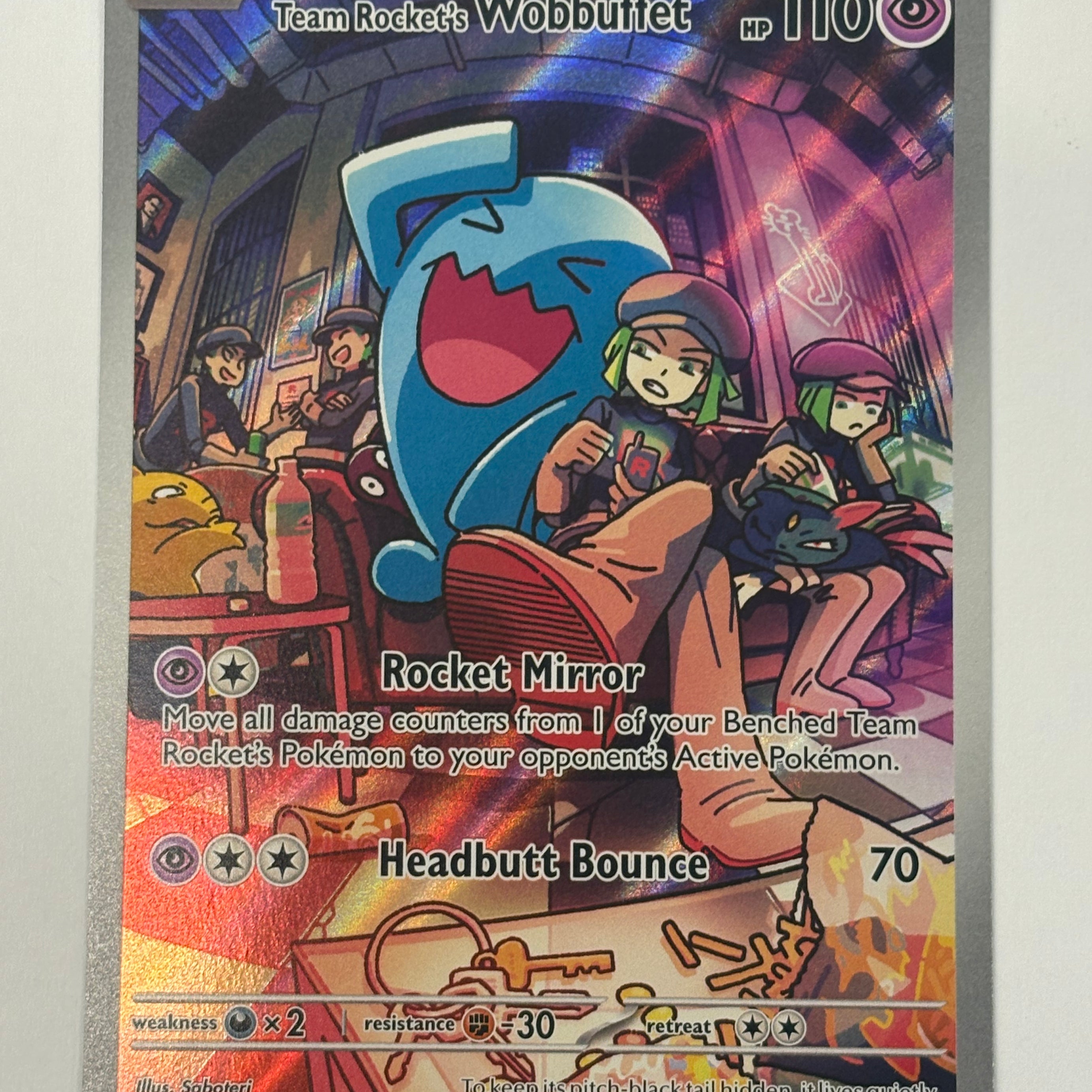 Pokémon TCG - Destined Rivals Promo Team Rocket’s Wobbuffet 203 NM