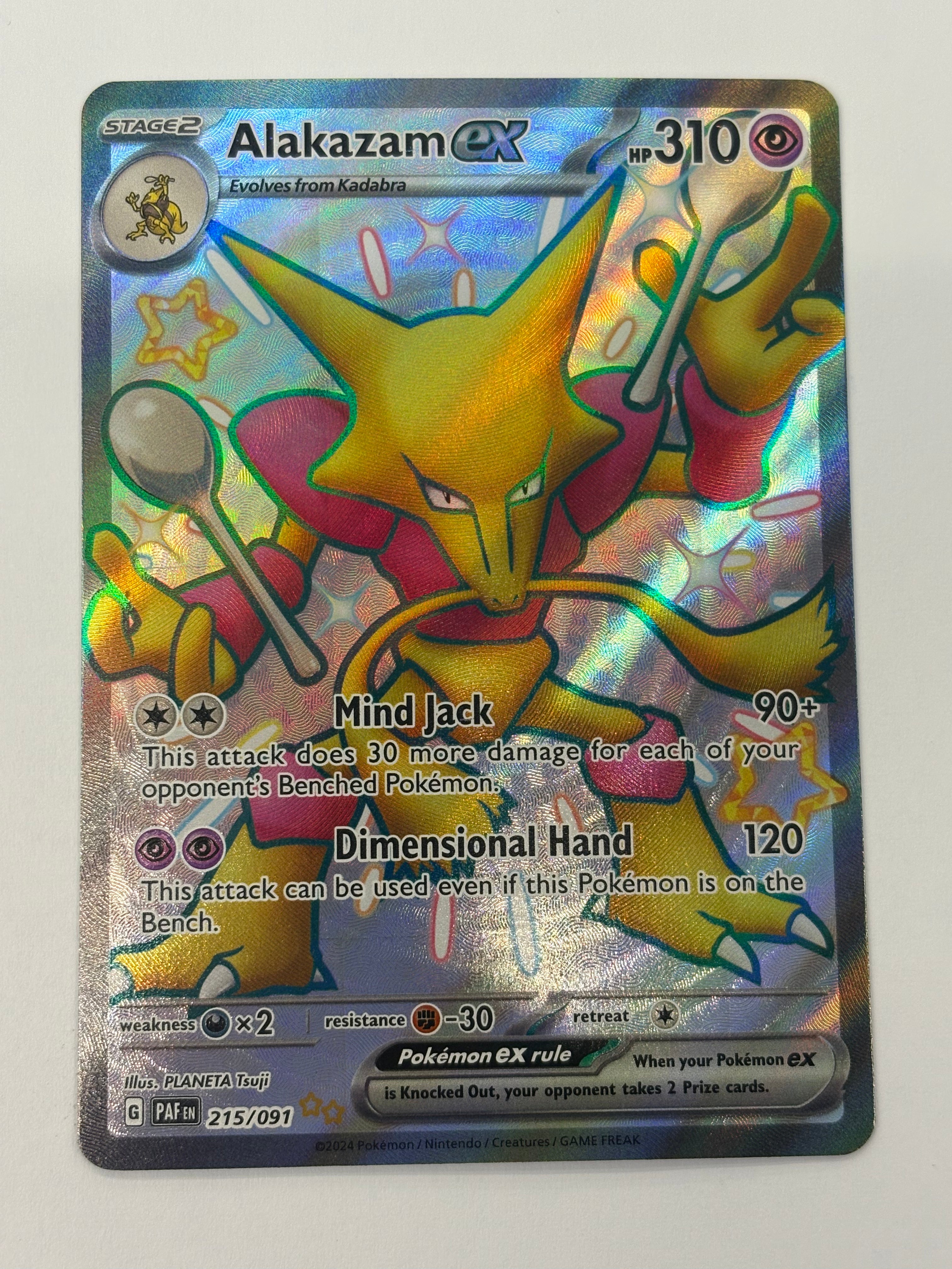 Pokémon TCG - Paldean Fates Alakazam ex 215/091 NM
