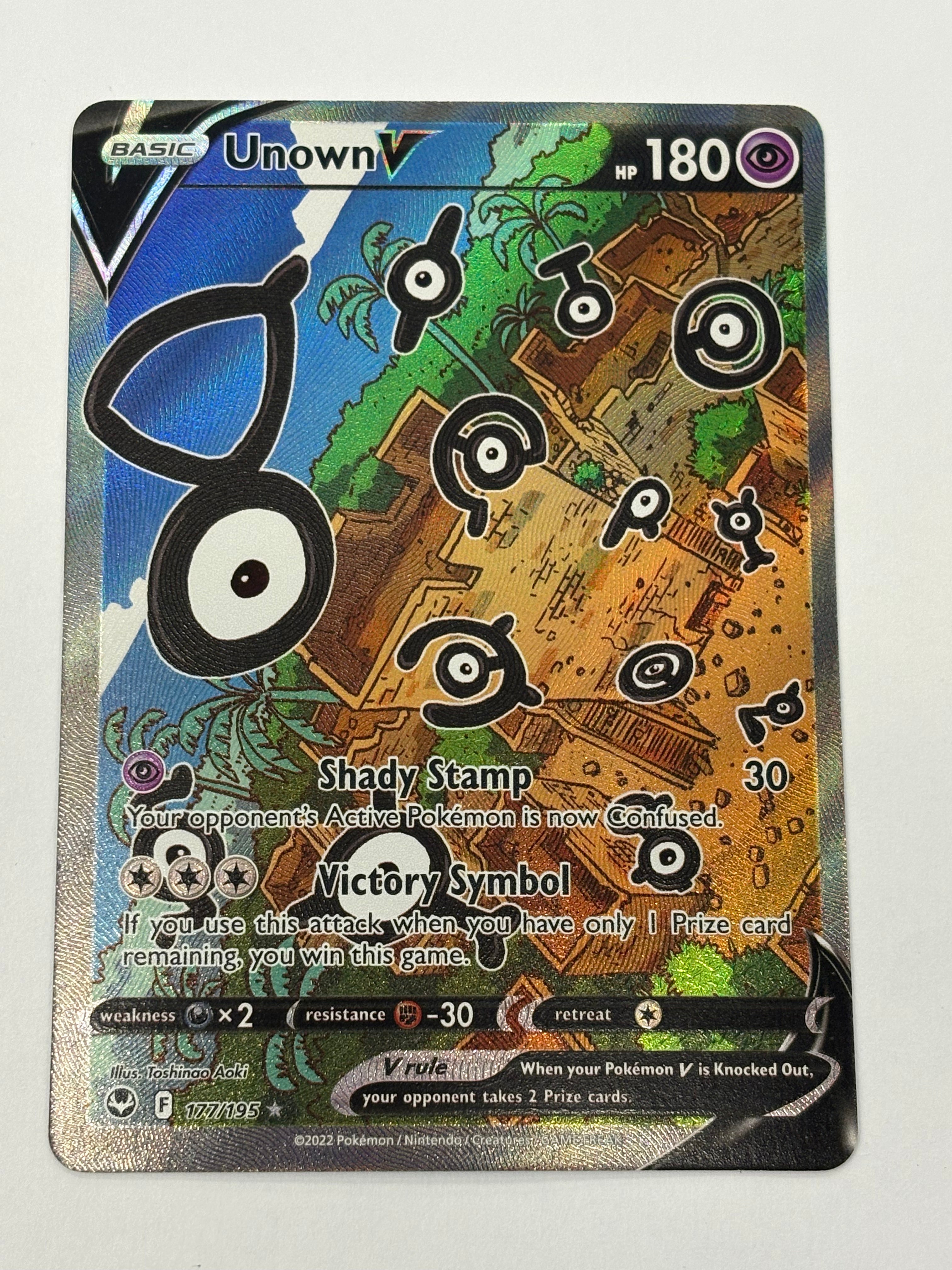 Pokémon TCG - Silver Tempest Unown V 177/195 NM