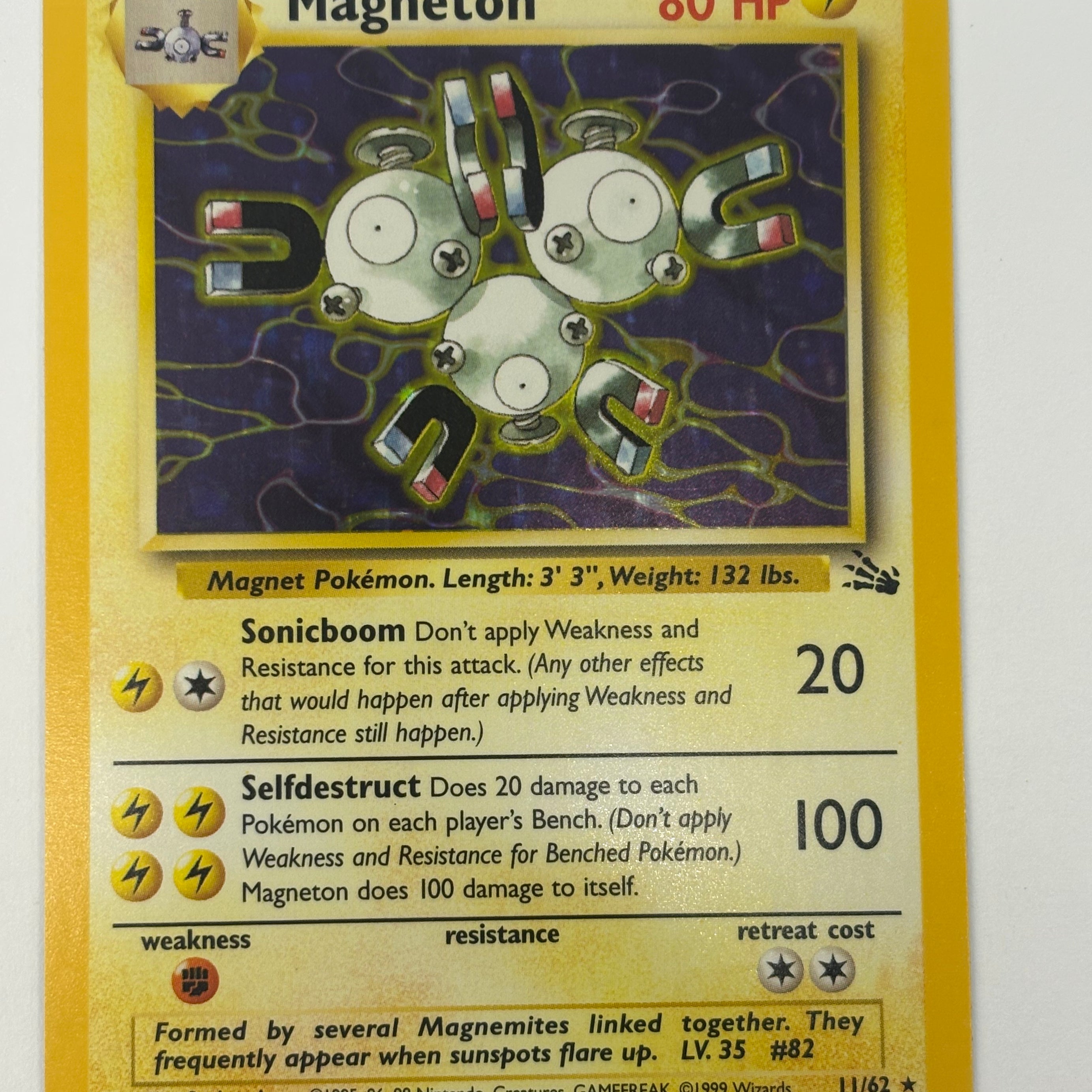 Pokémon TCG - Fossil Unlimited Magneton Holo 11/62 NM