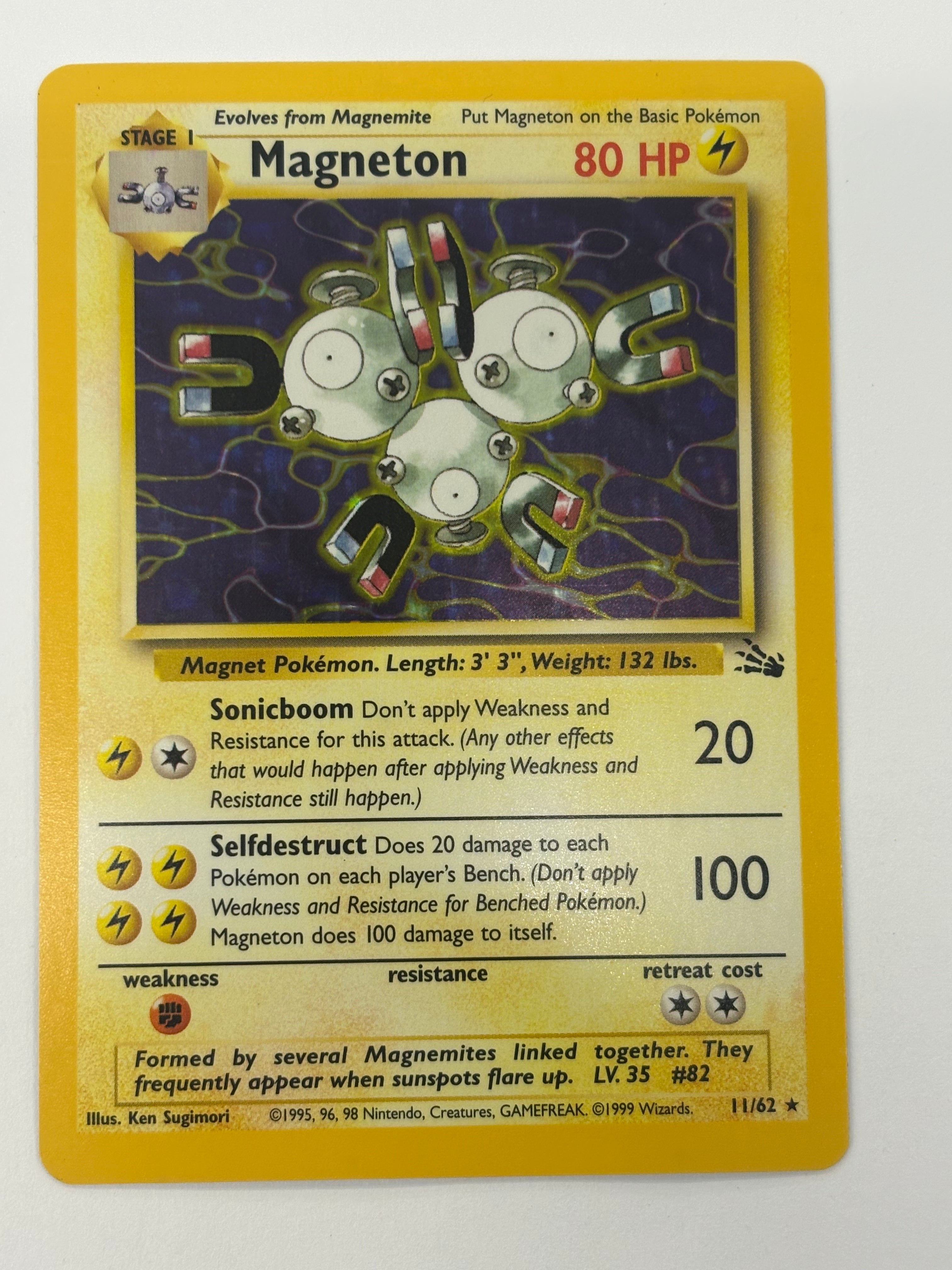 Pokémon TCG - Fossil Unlimited Magneton Holo 11/62 NM