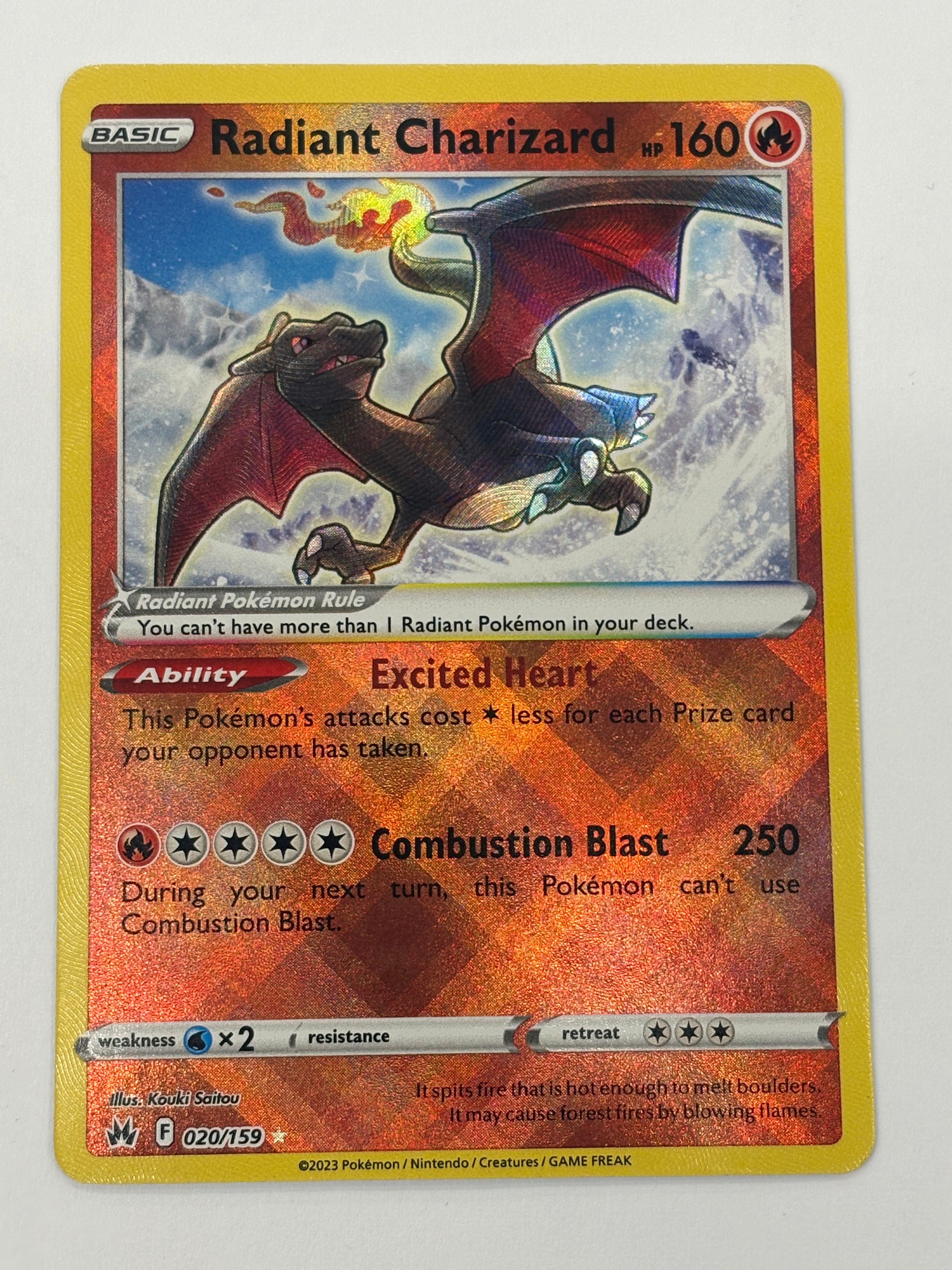 Pokémon TCG - Crown Zenith Radiant Charizard 020/159 NM