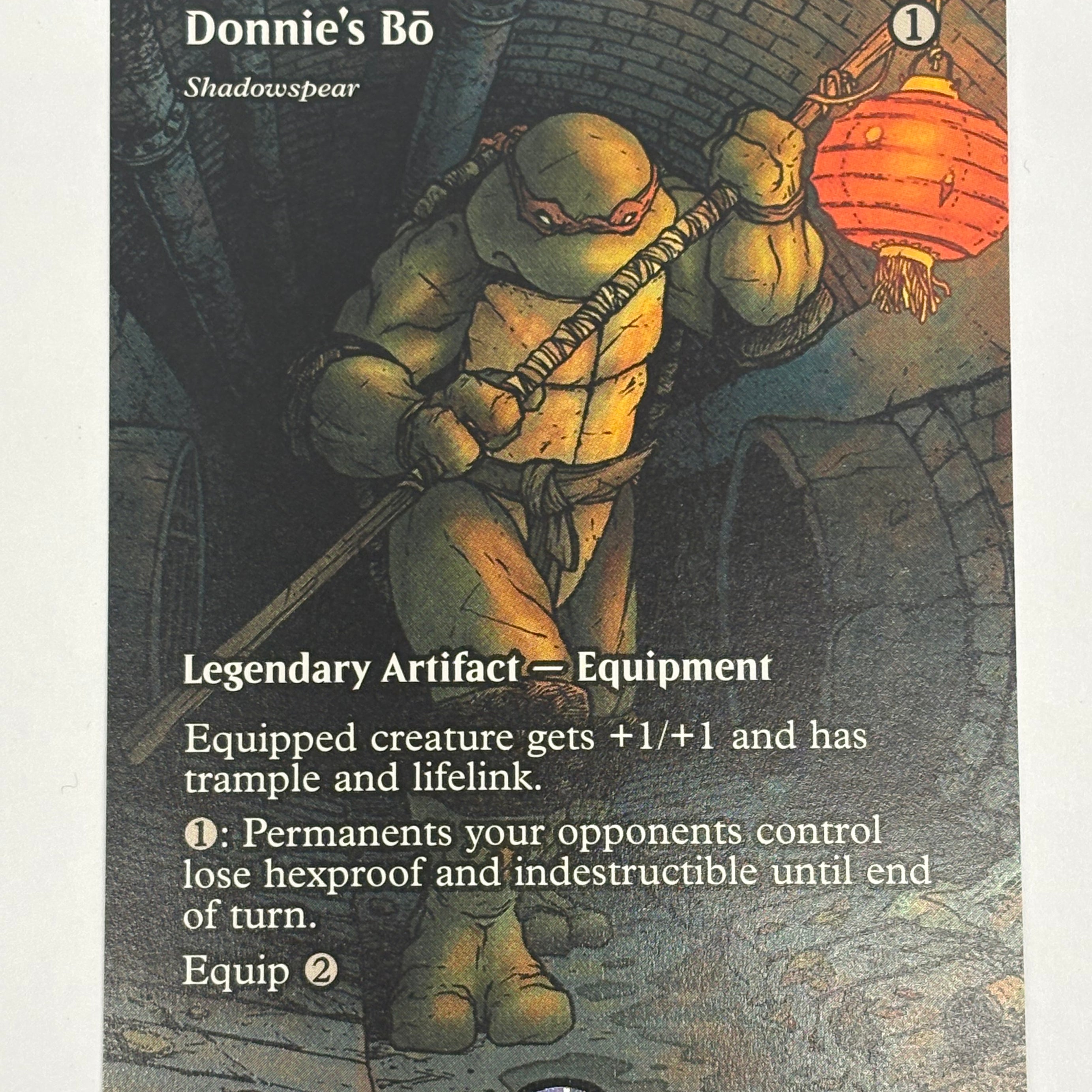 Magic the Gathering TCG - Teenage Mutant Ninja Turtles Source Material Donnie’s Bō Shadowspear 017 NM