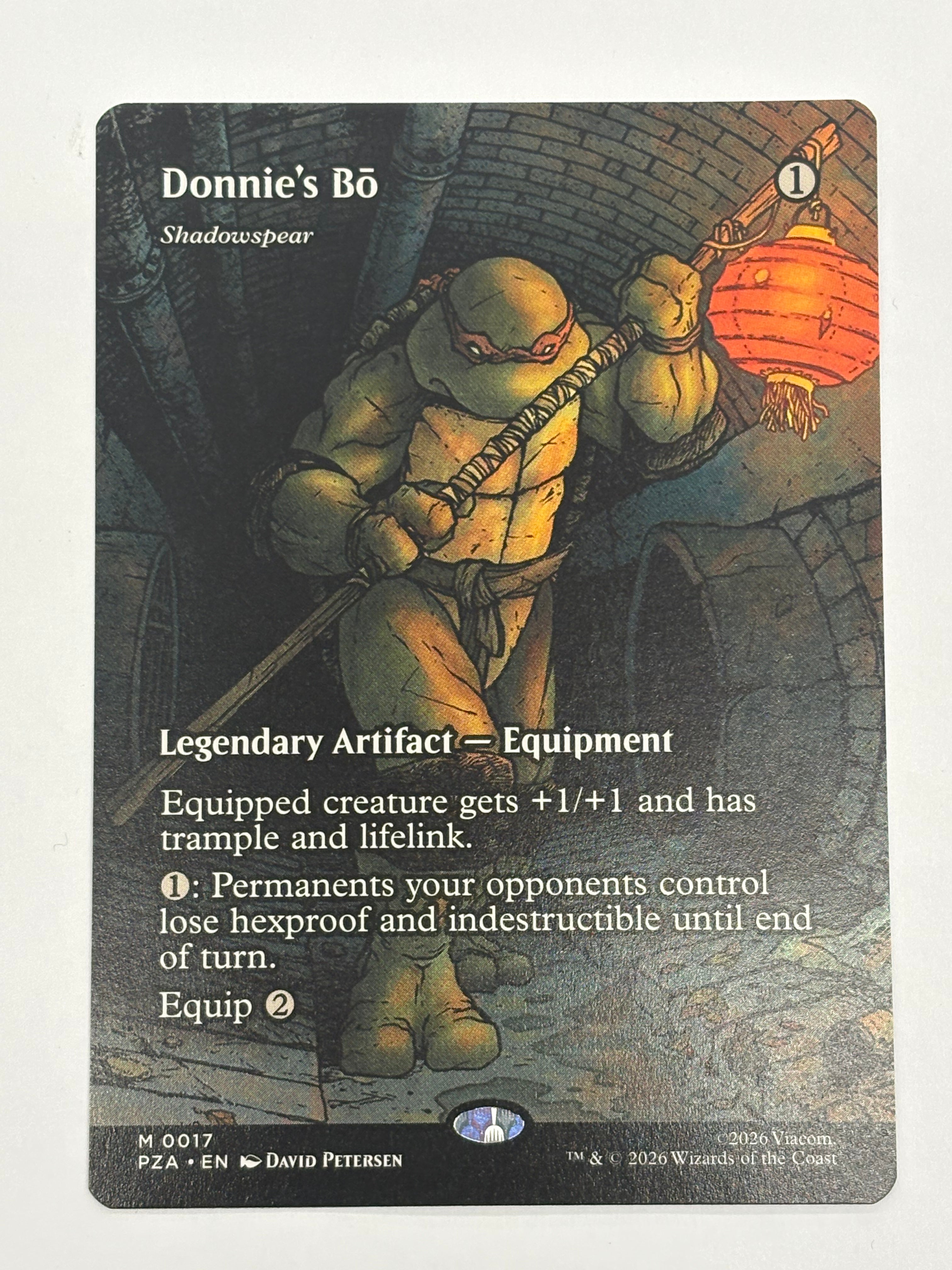 Magic the Gathering TCG - Teenage Mutant Ninja Turtles Source Material Donnie’s Bō Shadowspear 017 NM