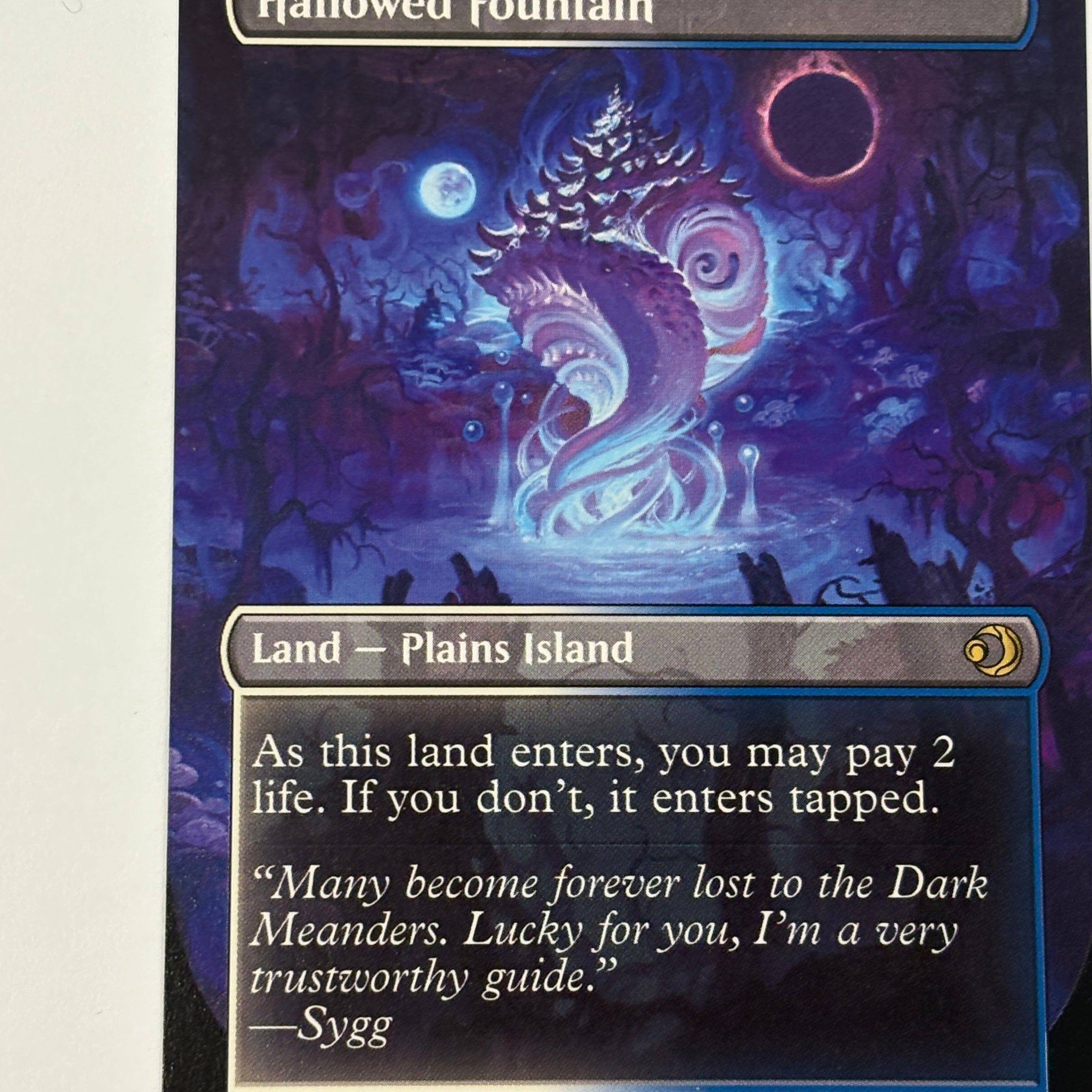 Magic the Gathering TCG - Lorwyn Eclipsed Hallowed Fountain (Borderless) 347 NM