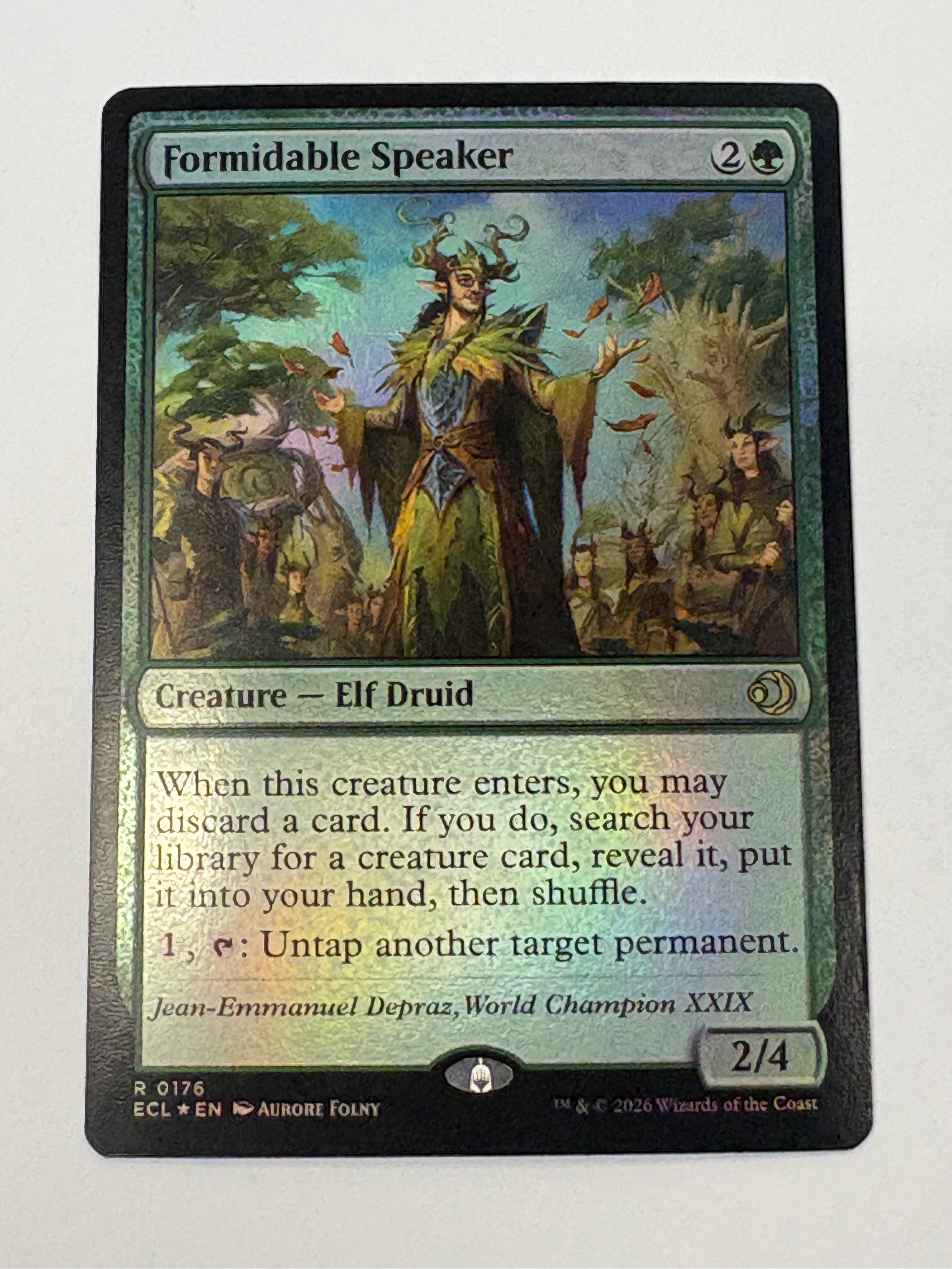 Magic the Gathering TCG - Lorwyn Eclipsed Formidable Speaker 176 Foil NM