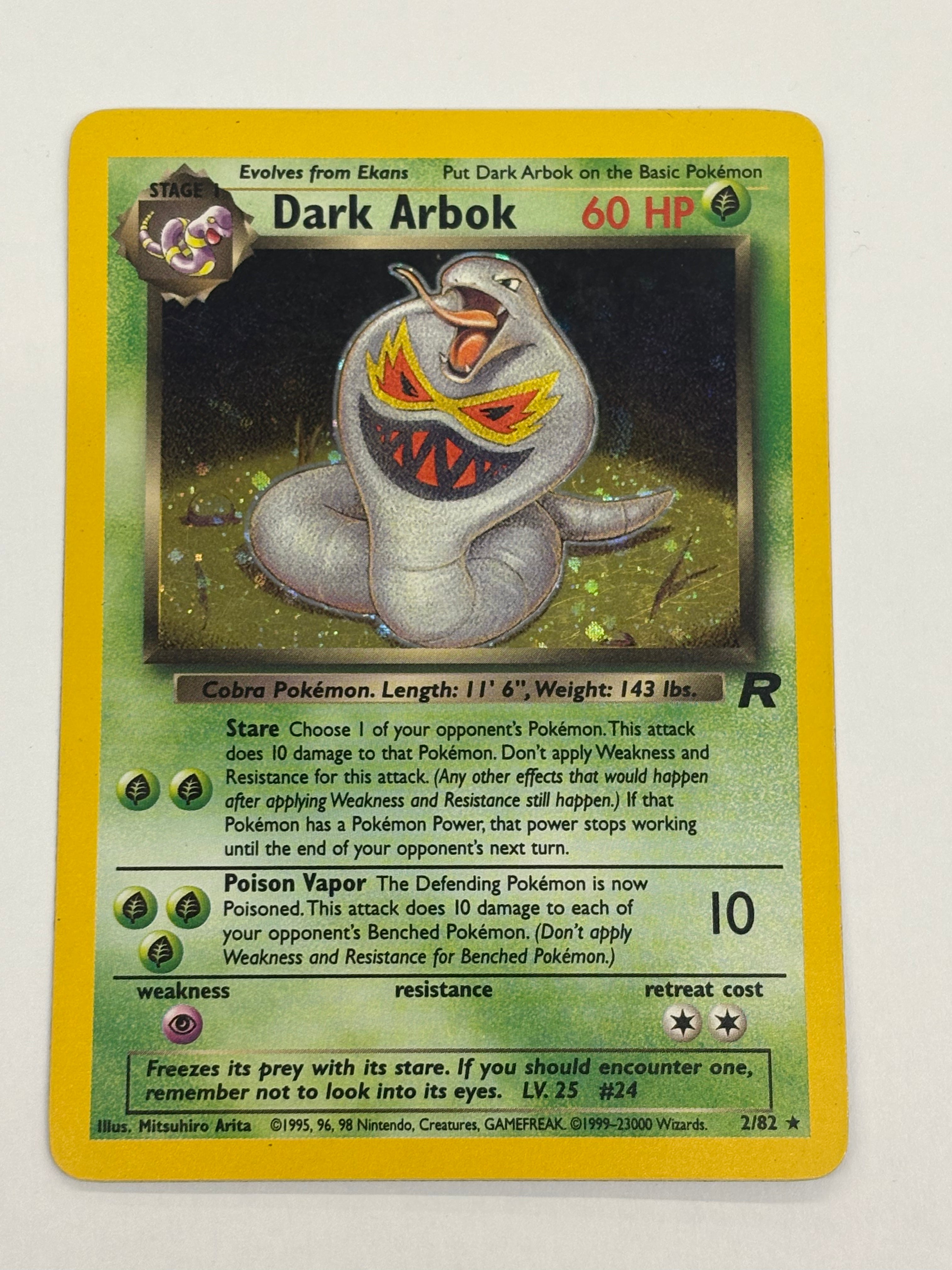 Pokémon TCG - Team Rocket Unlimited Dark Arbok Holo 2/82 NM