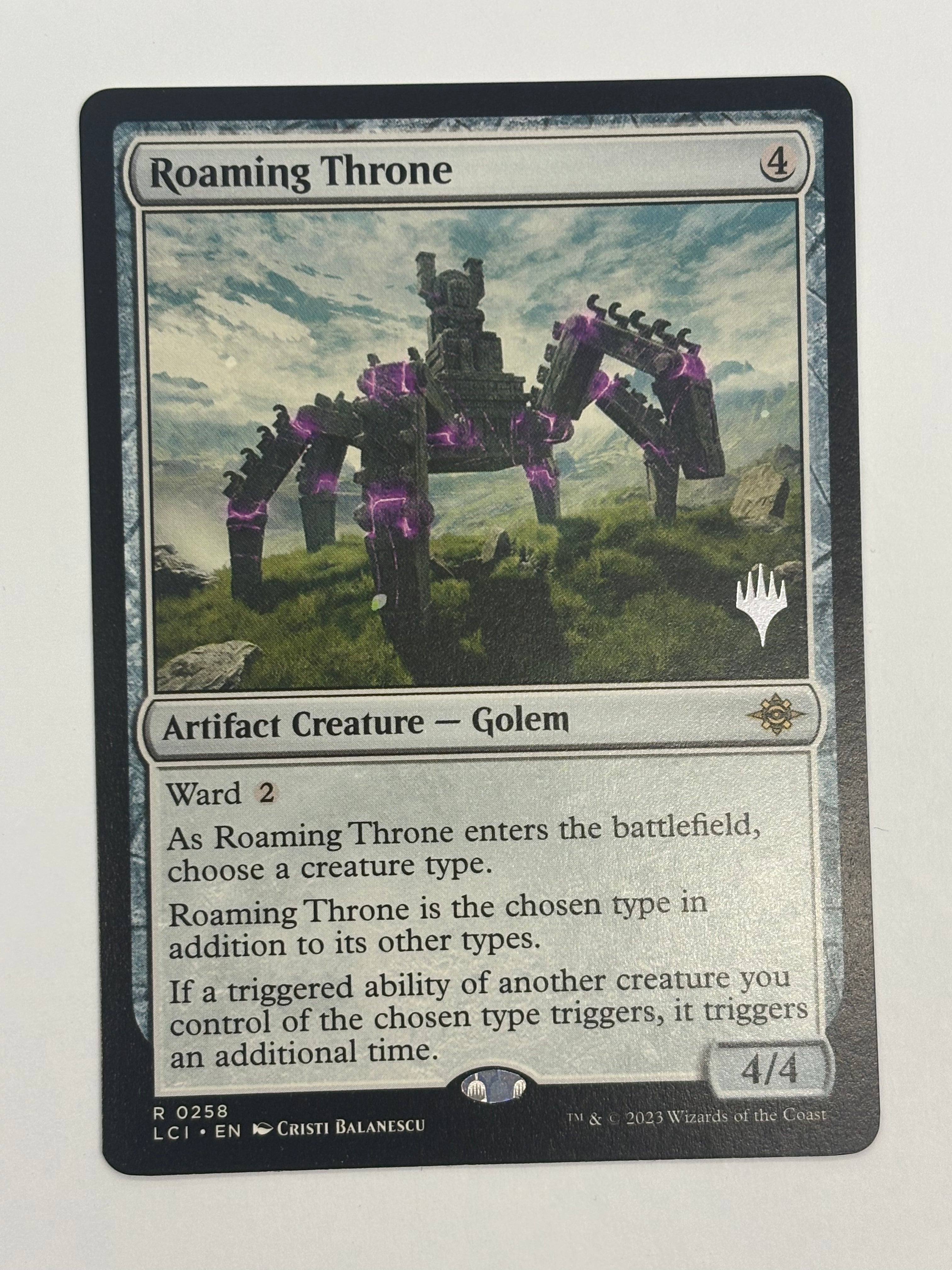 Magic the Gathering TCG - Lost Caverns of Ixalan Roaming Throne (Promo Stamped) 258 NM