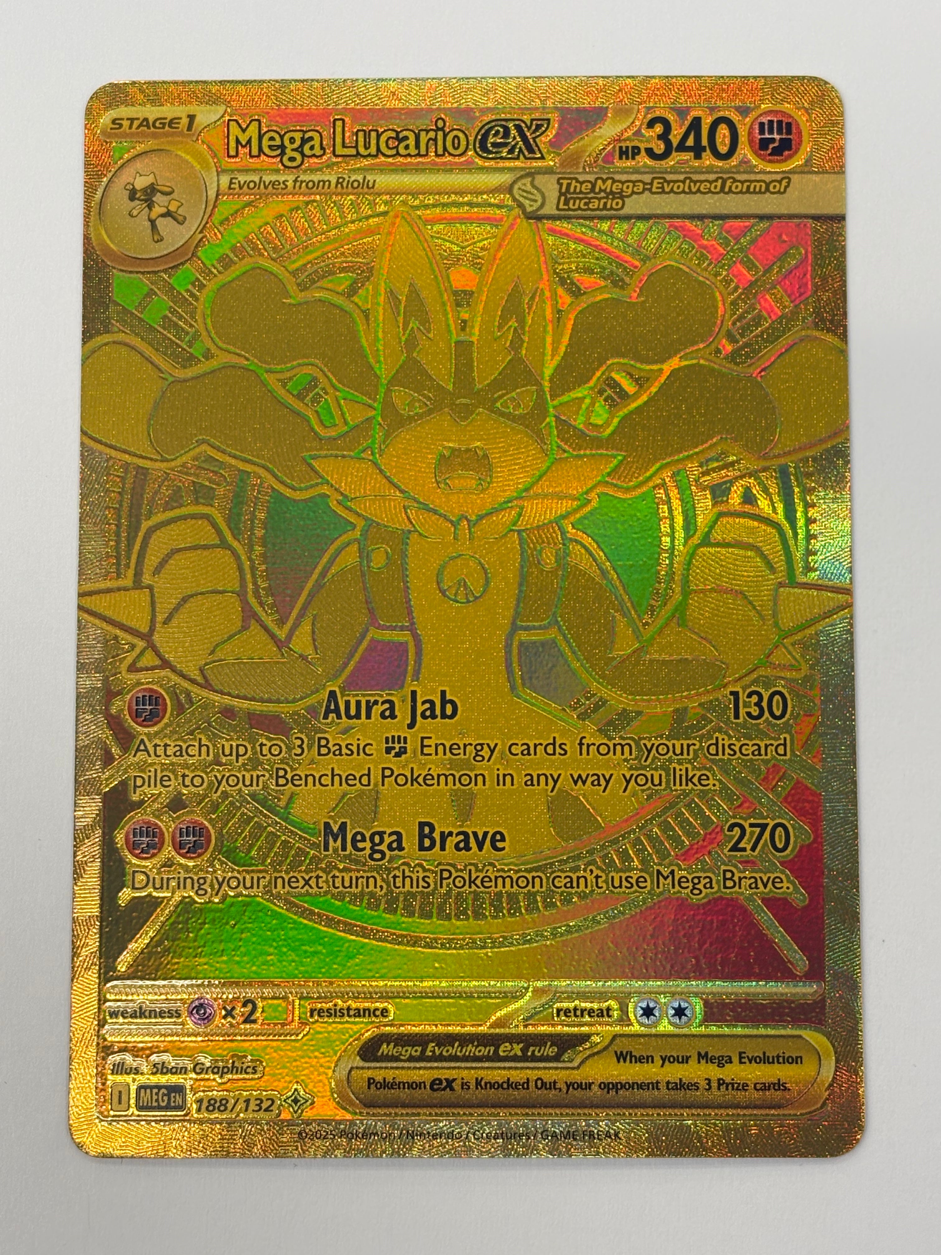 Pokémon TCG - Mega Evolution Mega Lucario ex 188/132 NM