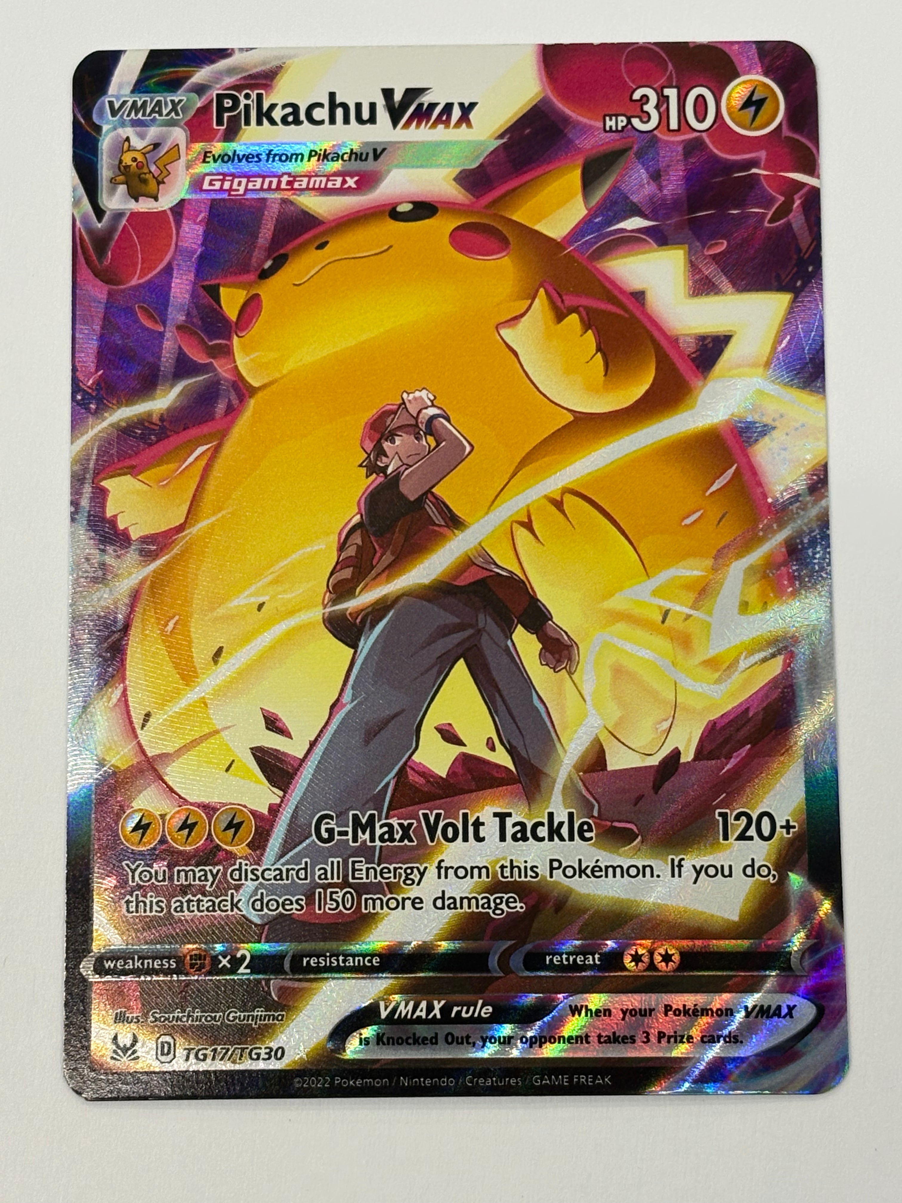 Pokémon TCG - Lost Origin Pikachu VMAX TG17/TG30 LP