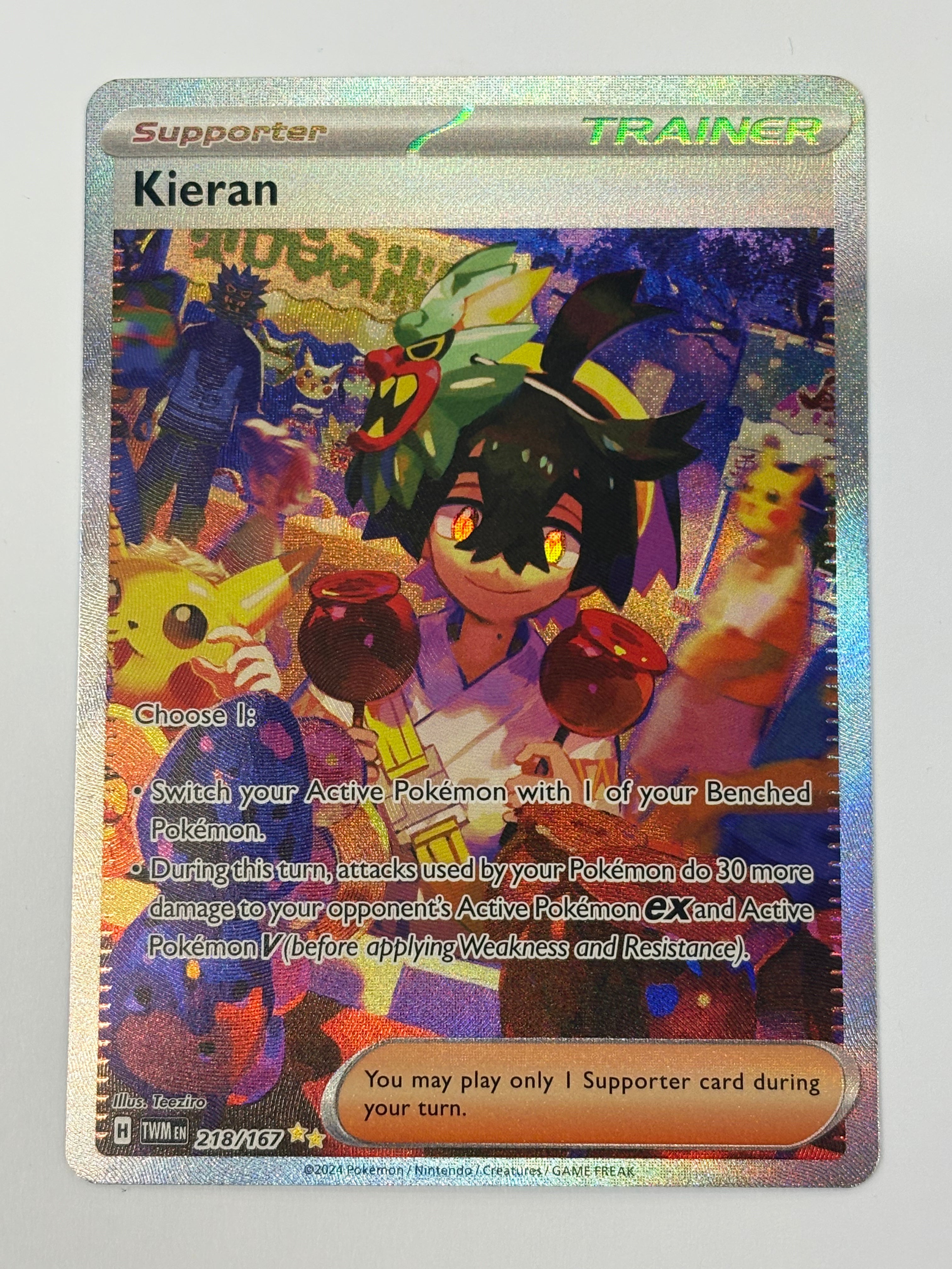 Pokémon TCG - Twilight Masquerade Kieran 218/167 NM