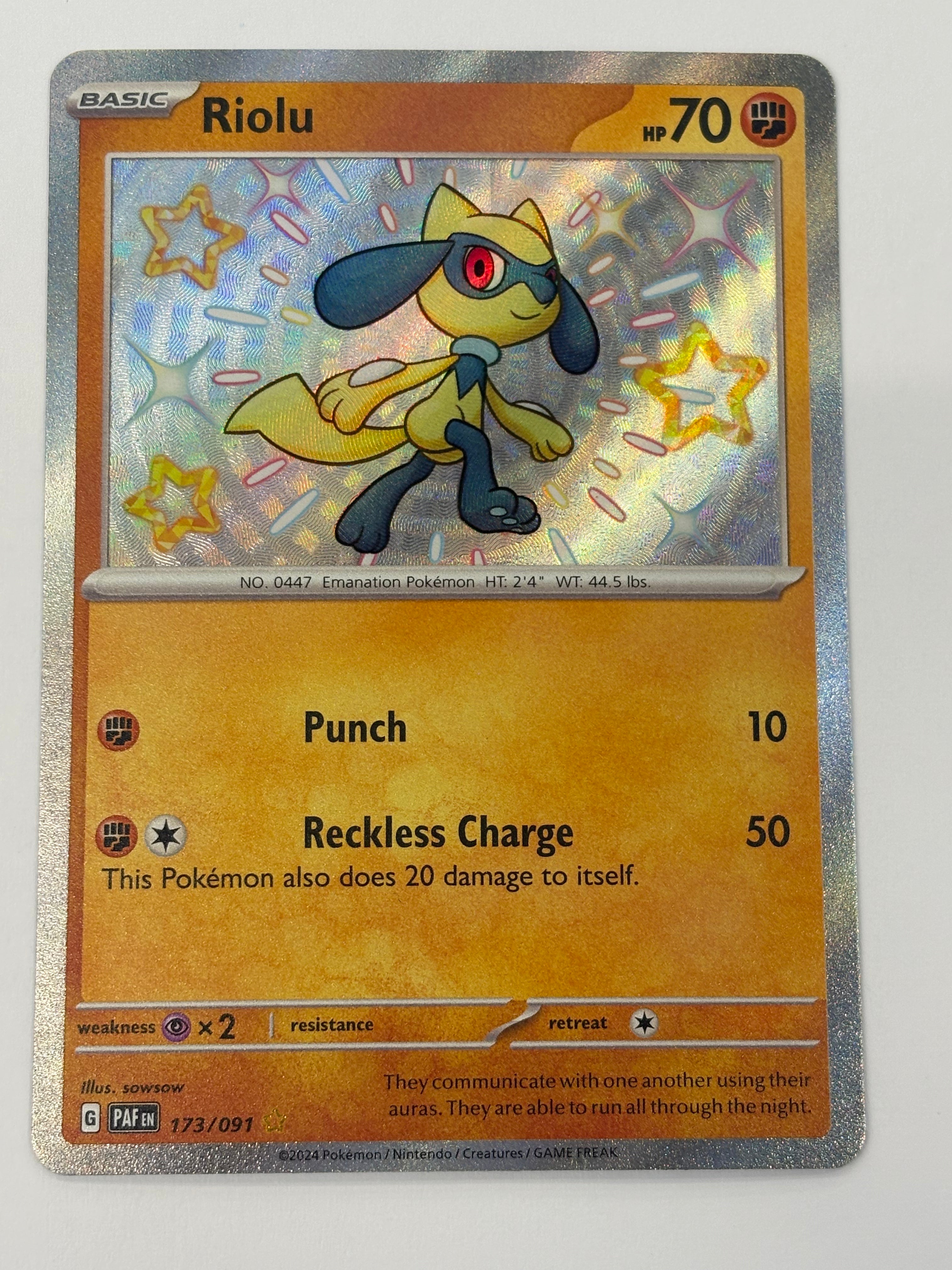 Pokémon TCG - Paldean Fates Riolu 173/091 NM