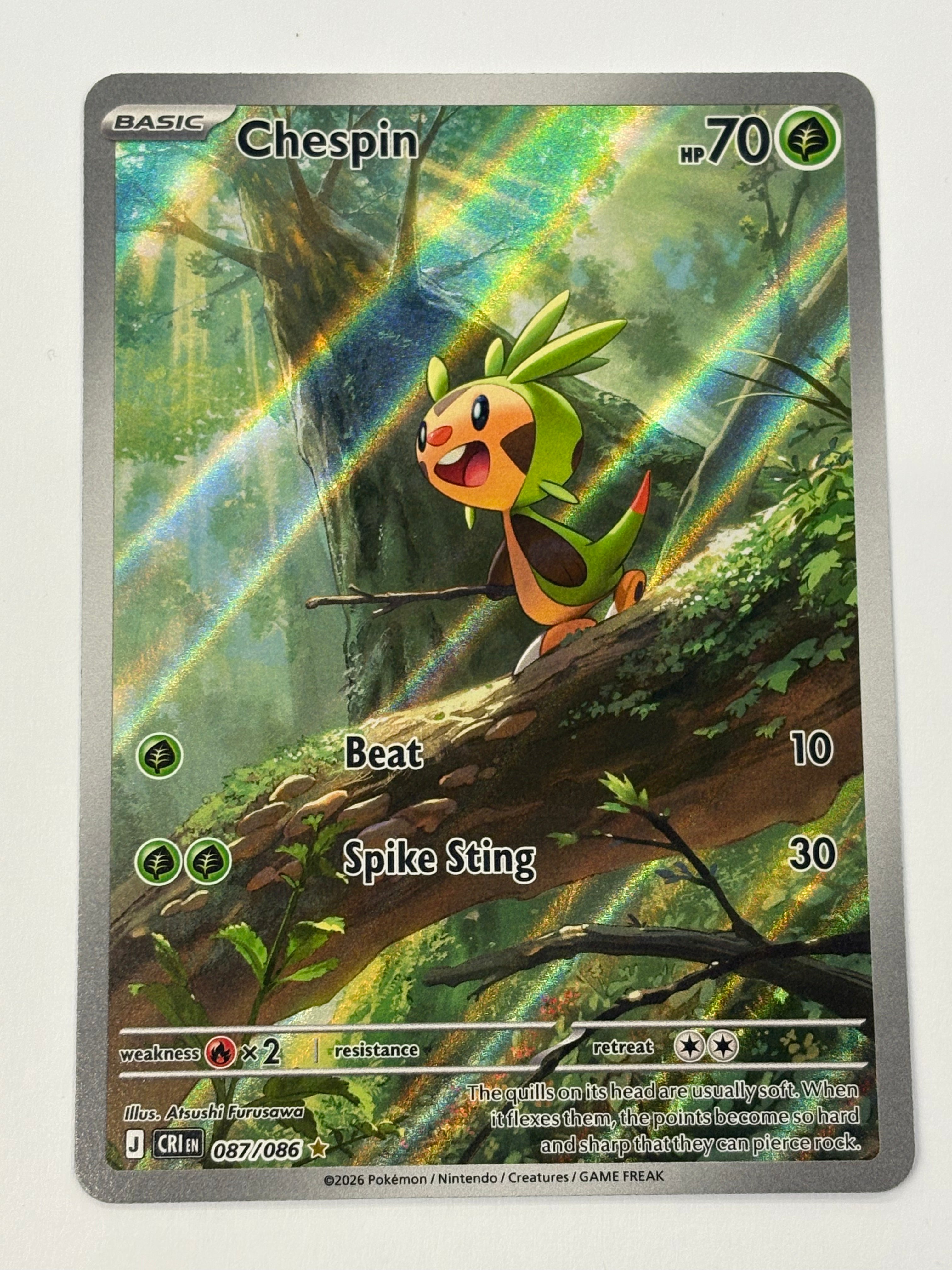 Pokémon TCG - Chaos Rising Chespin 087/086 NM