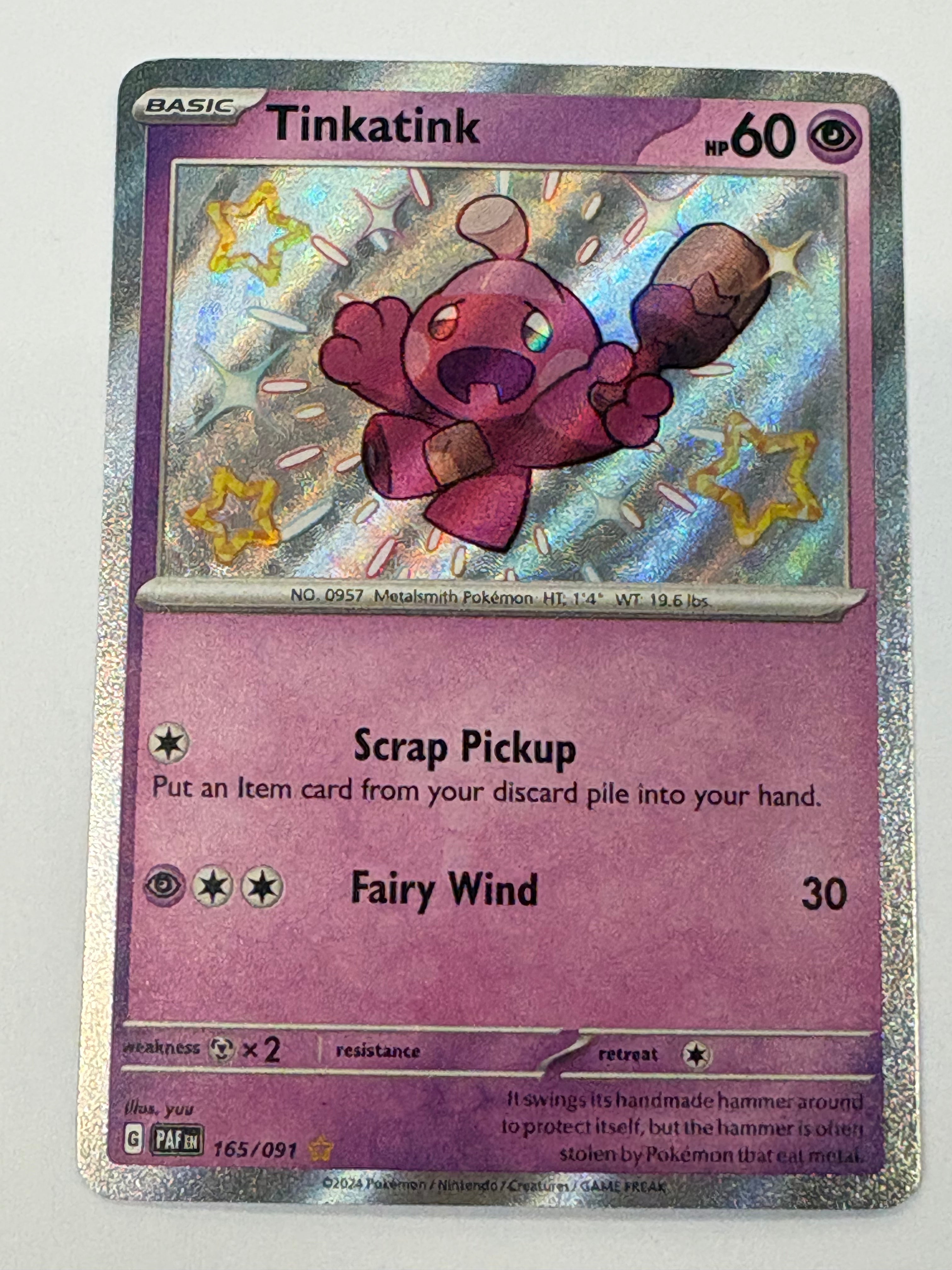 Pokémon TCG - Paldean Fates Tinkatink 165/091 NM