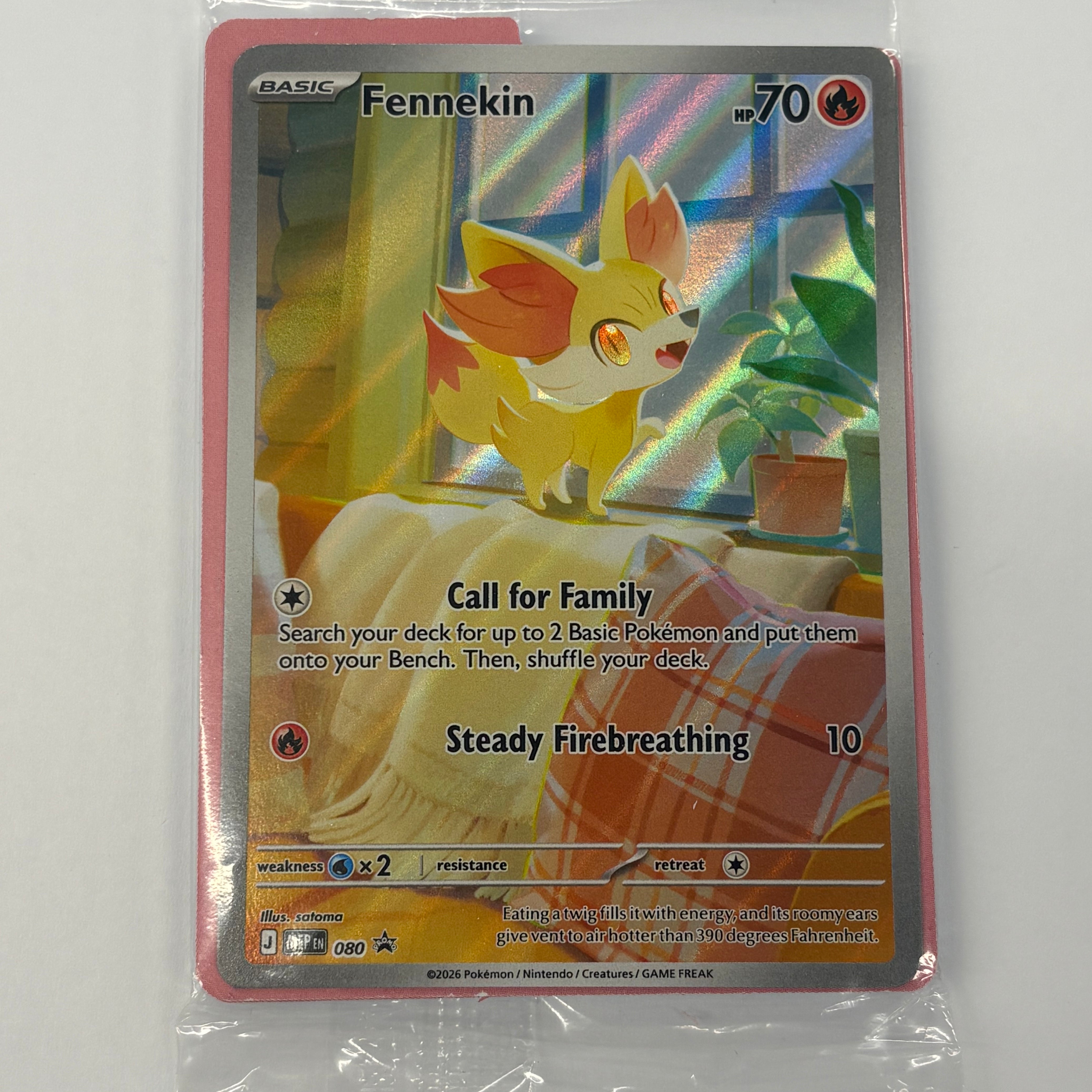 Pokémon TCG - Mega Evolution Promo Fennekin 080 (Sealed) NM