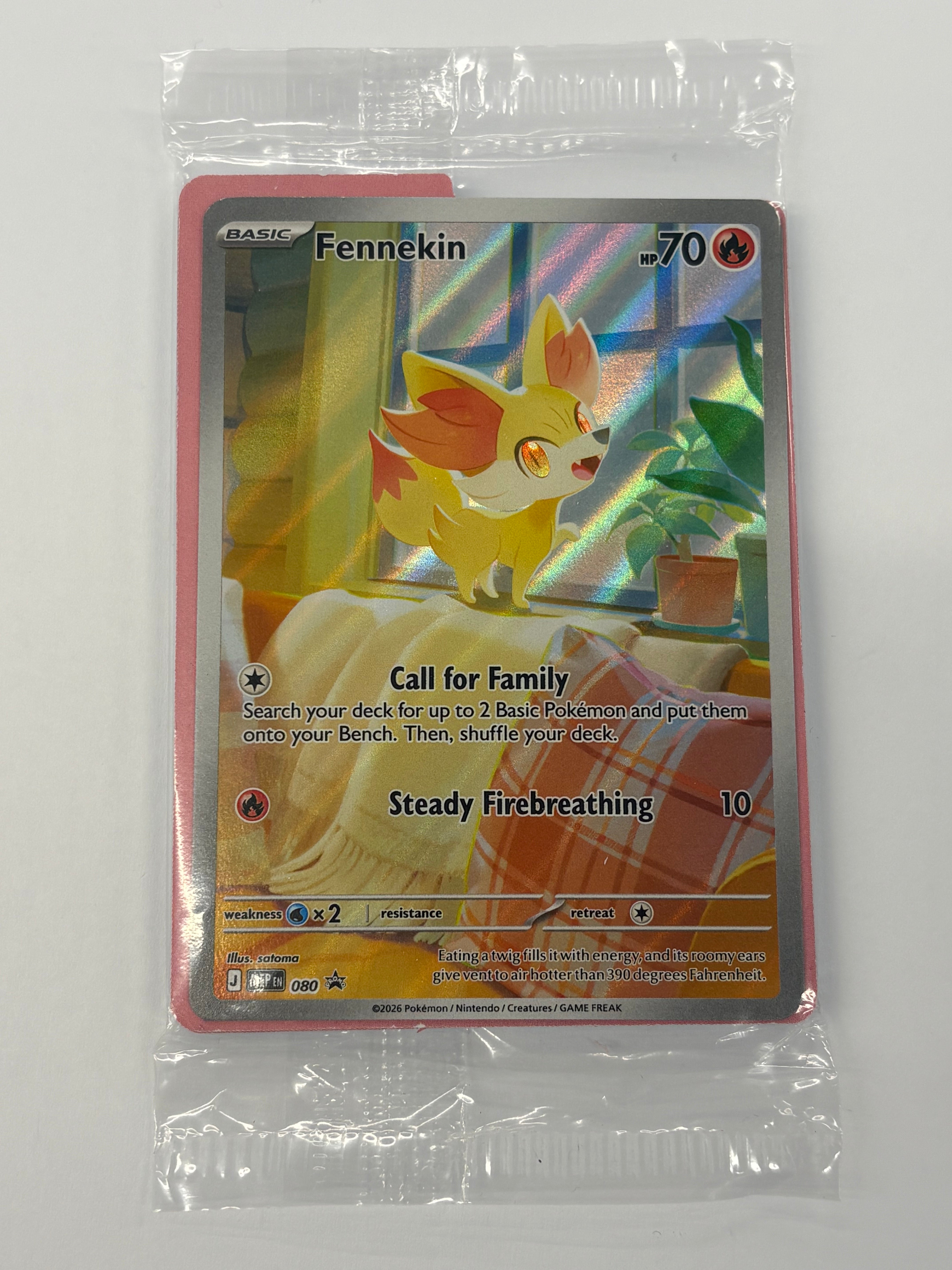 Pokémon TCG - Mega Evolution Promo Fennekin 080 (Sealed) NM