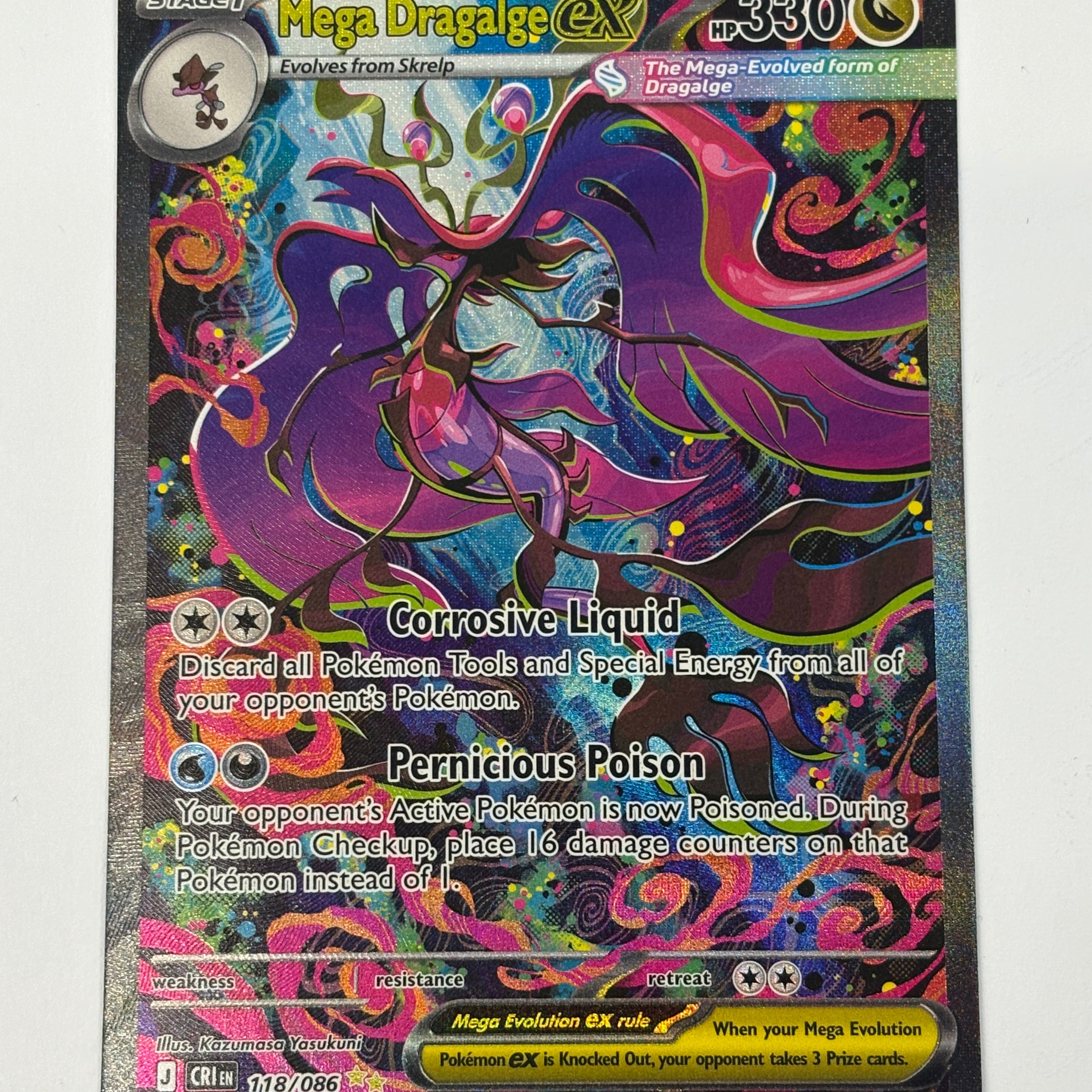 Pokémon TCG - Chaos Rising Mega Dragalge ex 118/086 NM