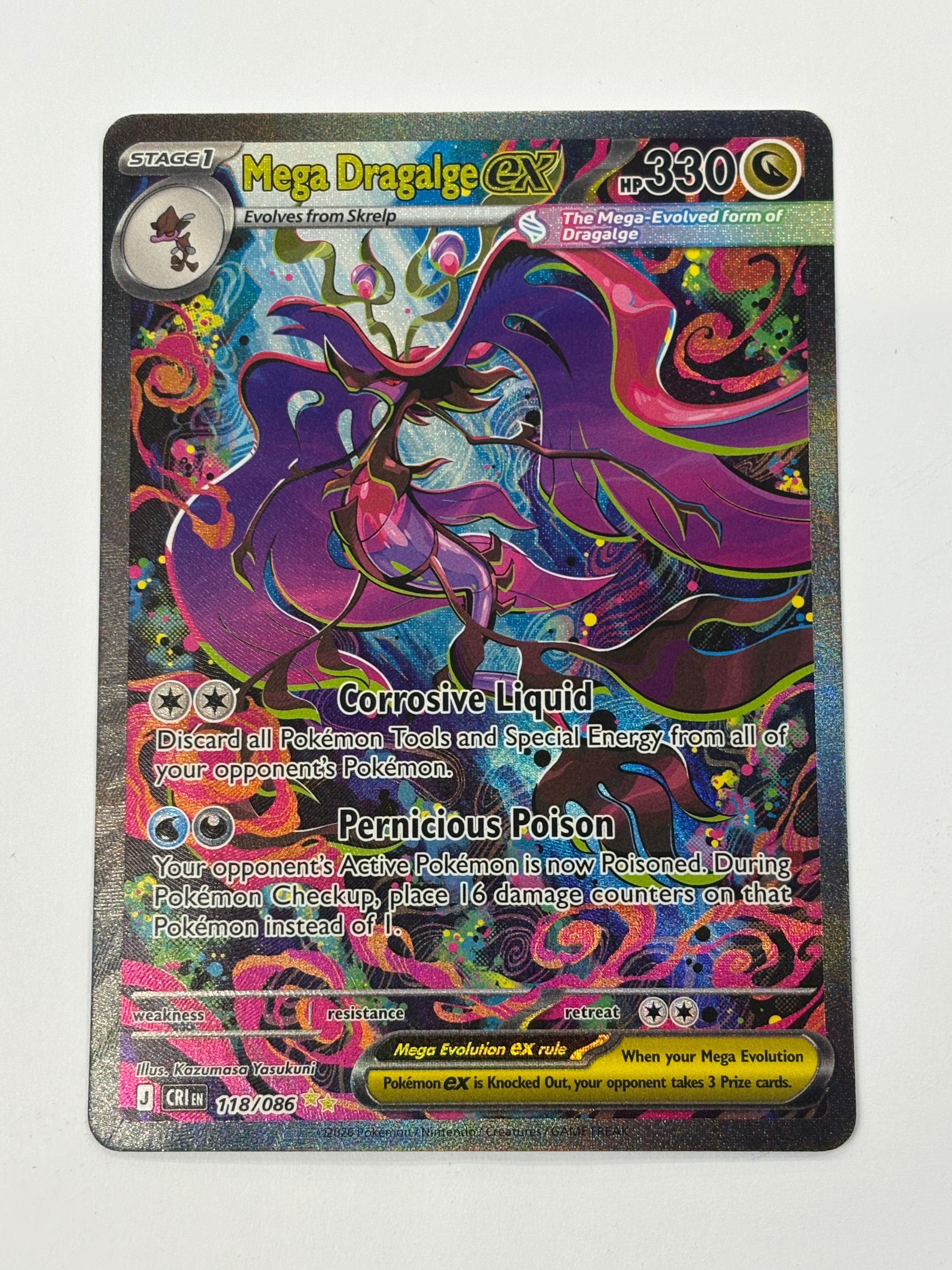 Pokémon TCG - Chaos Rising Mega Dragalge ex 118/086 NM