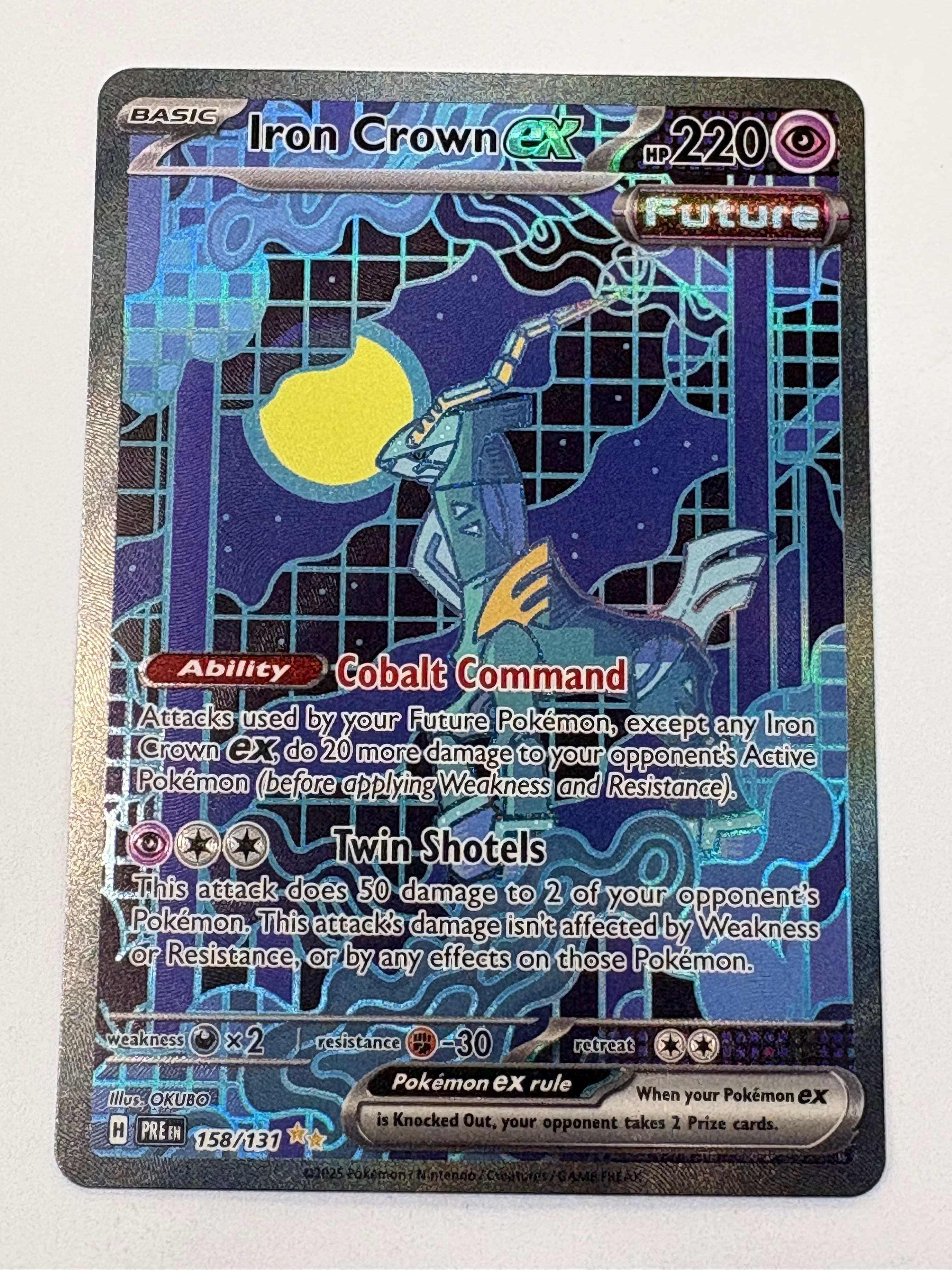 Pokémon TCG - Prismatic Evolutions Iron Crown ex 158/131 NM