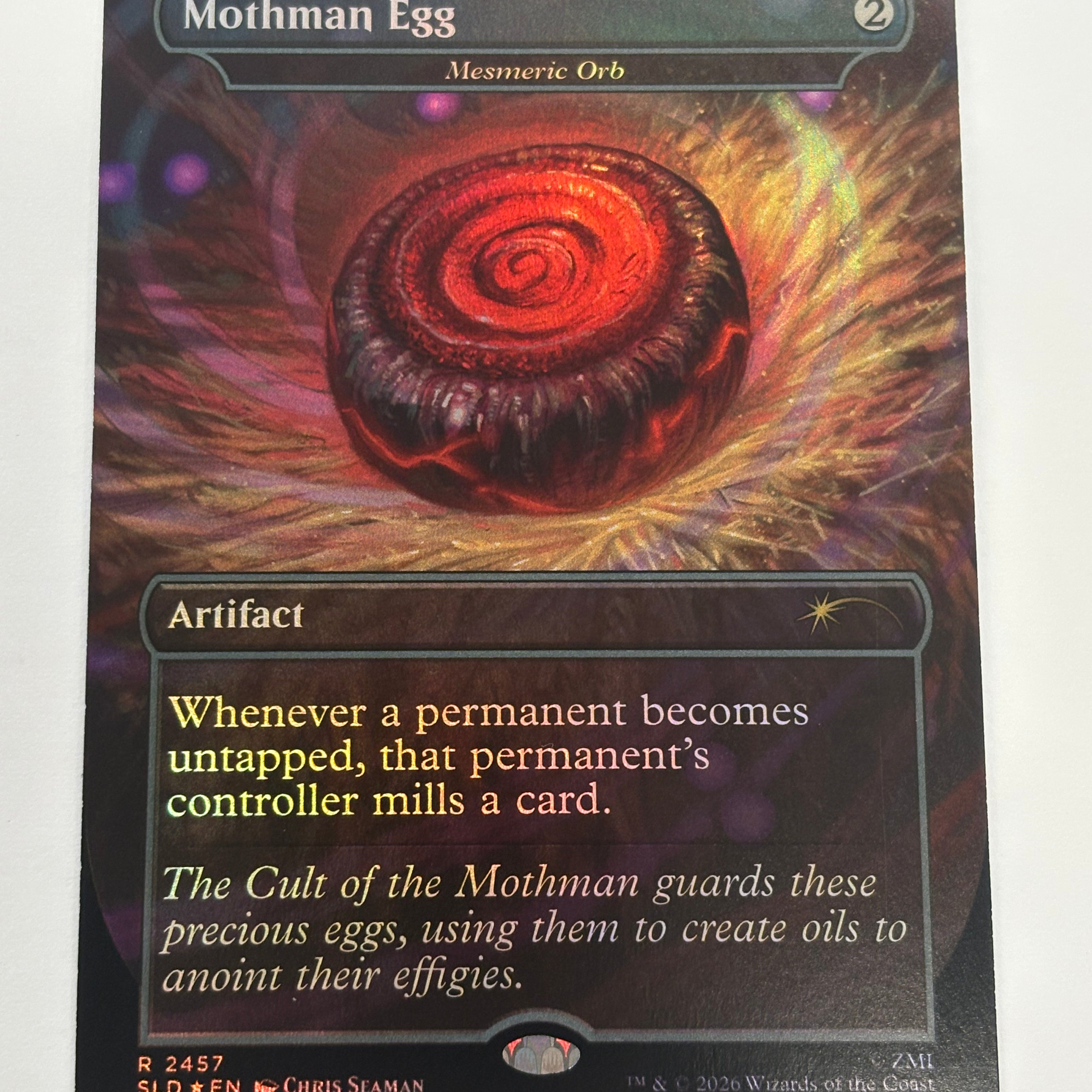 Magic the Gathering TCG - Secret Lair Drop Mothman Egg Mesmeric Orb (Rainbow Foil) 2457 NM