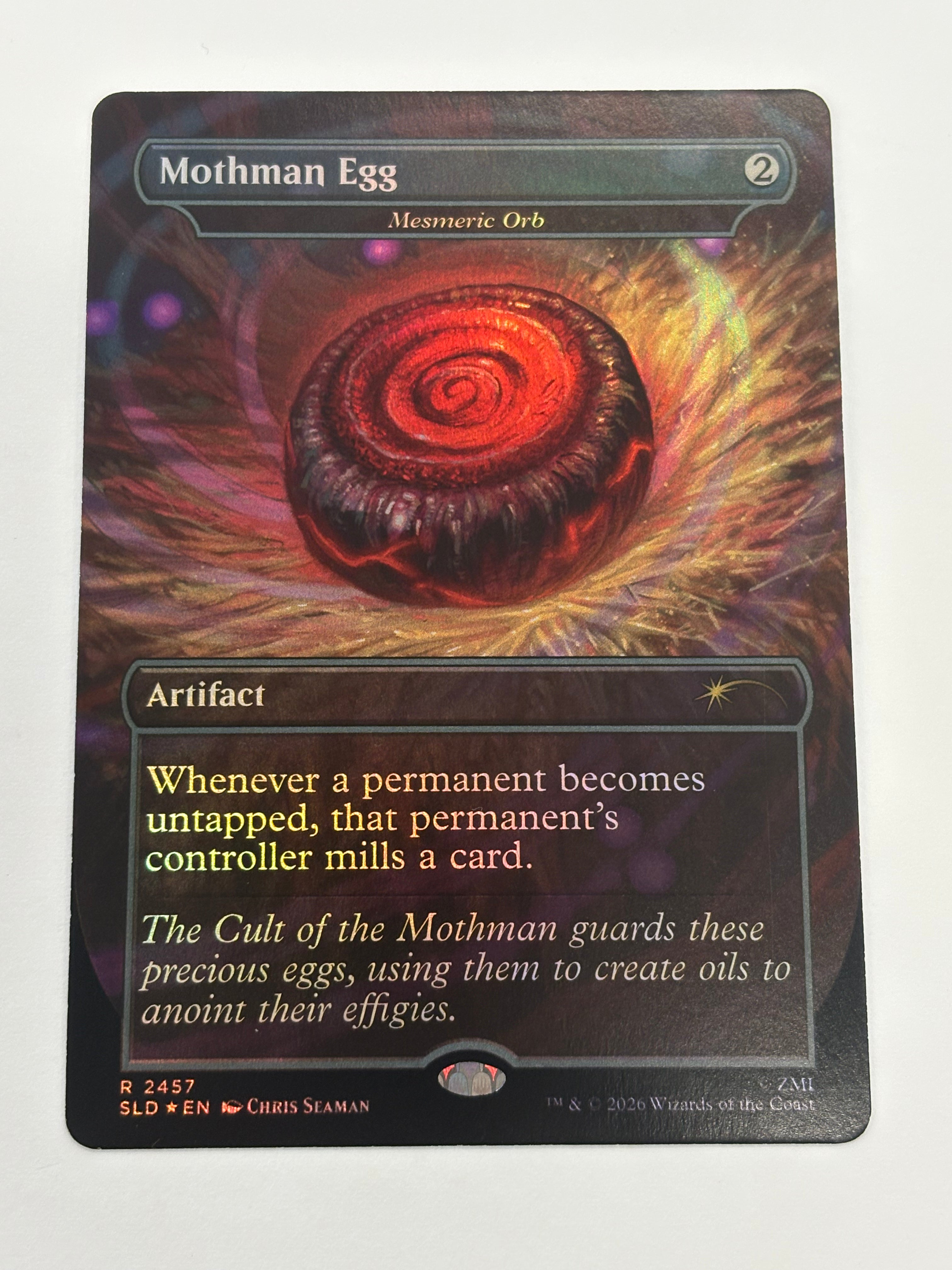 Magic the Gathering TCG - Secret Lair Drop Mothman Egg Mesmeric Orb (Rainbow Foil) 2457 NM