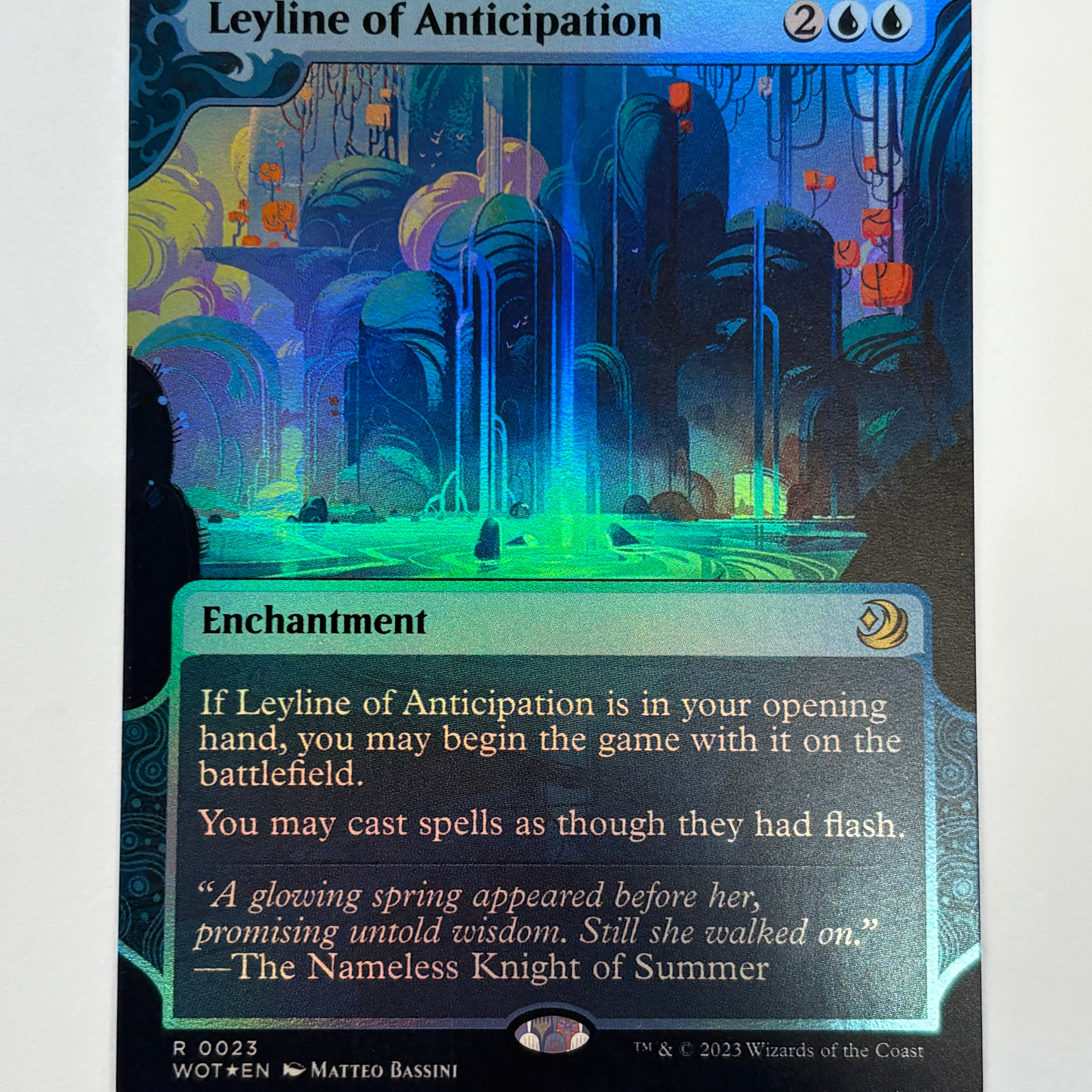 Magic The Gathering TCG - Wilds of Eldraine Enchanted Tales Leyline of Anticipation (Showcase Foil) 023 NM