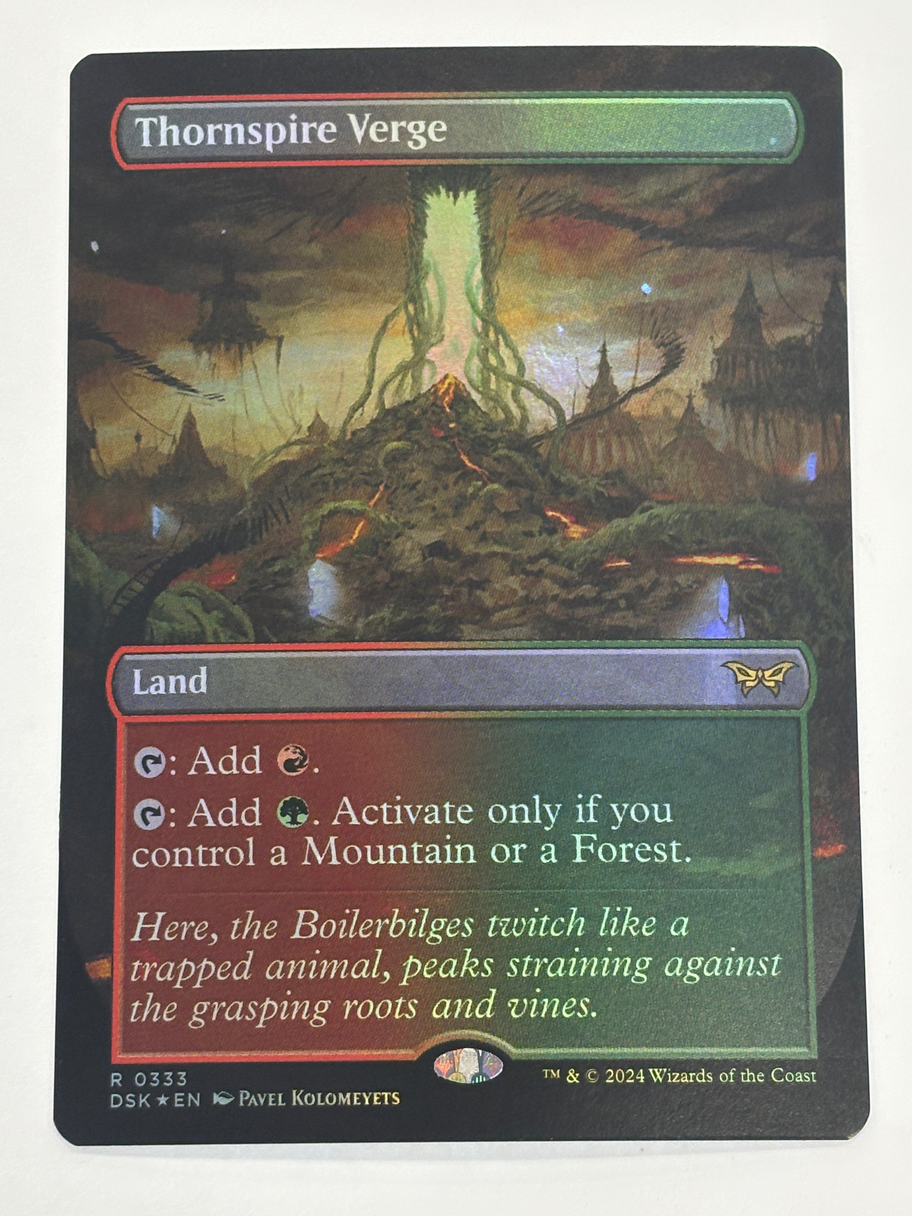 Magic The Gathering TCG - Duskmourn: House of Horror Thornspire Verge (Borderless Foil) 333 NM
