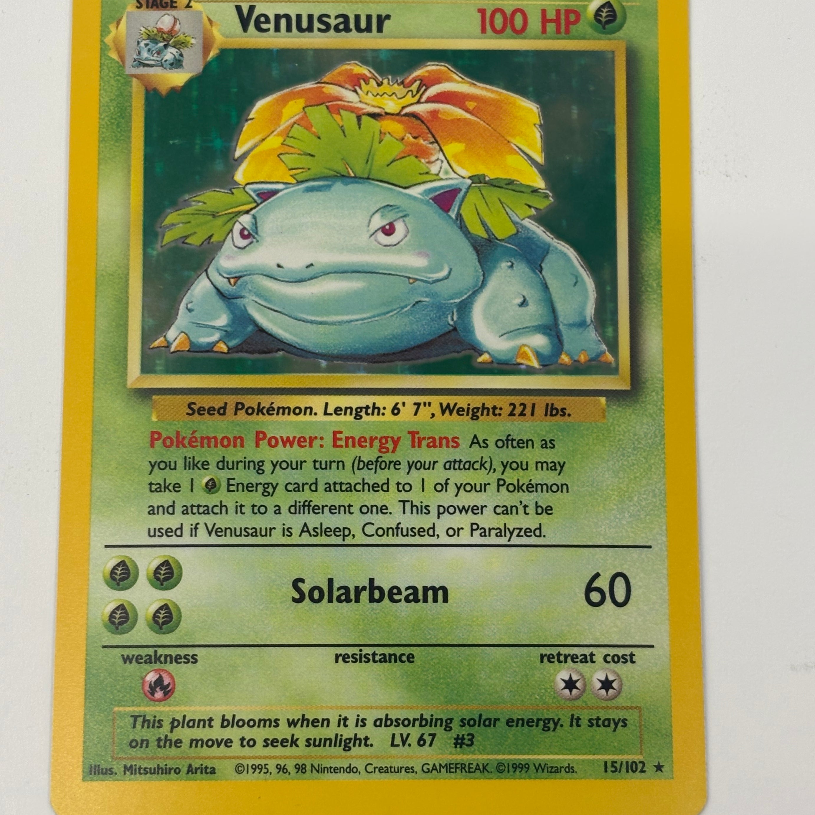 Pokémon TCG - Base Set Unlimited Venusaur Holo 15/102 NM