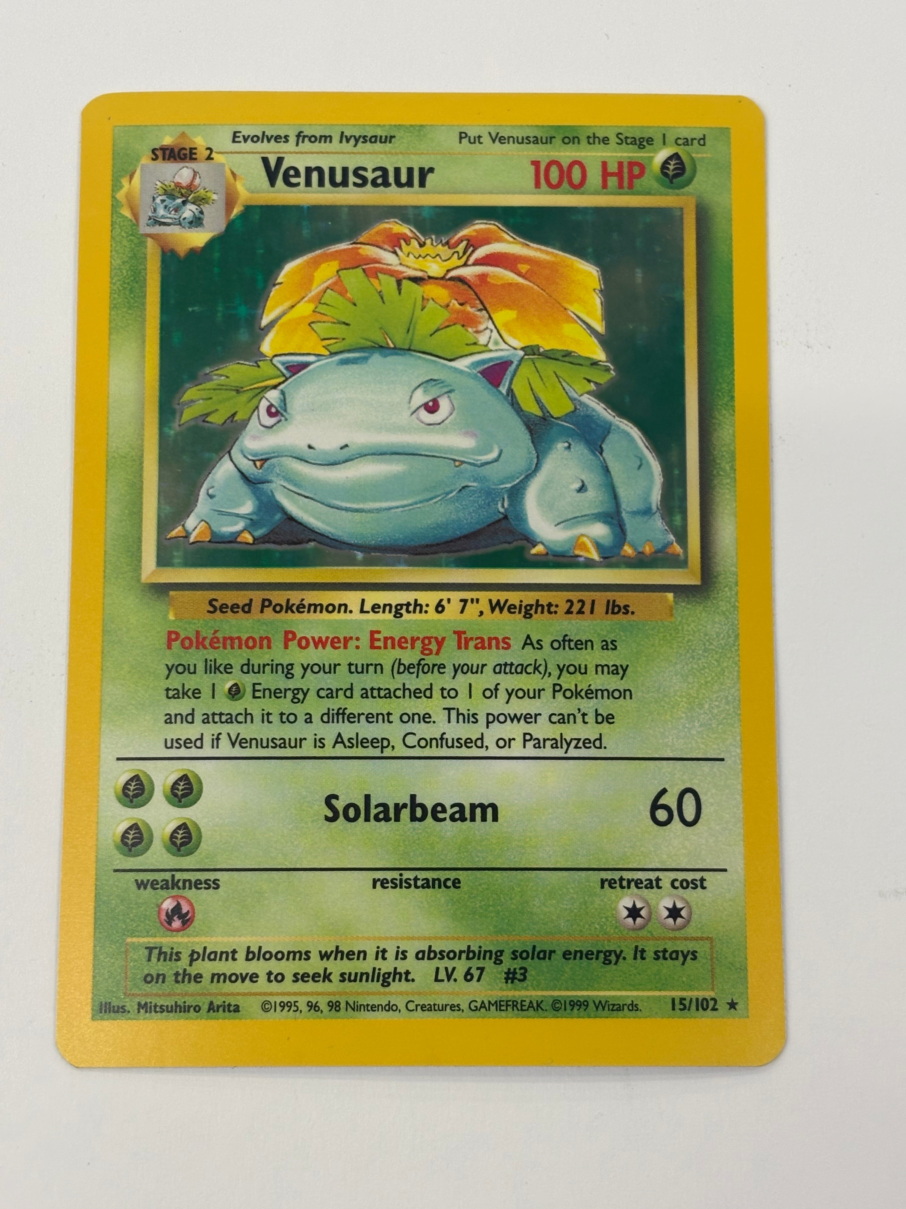 Pokémon TCG - Base Set Unlimited Venusaur Holo 15/102 NM