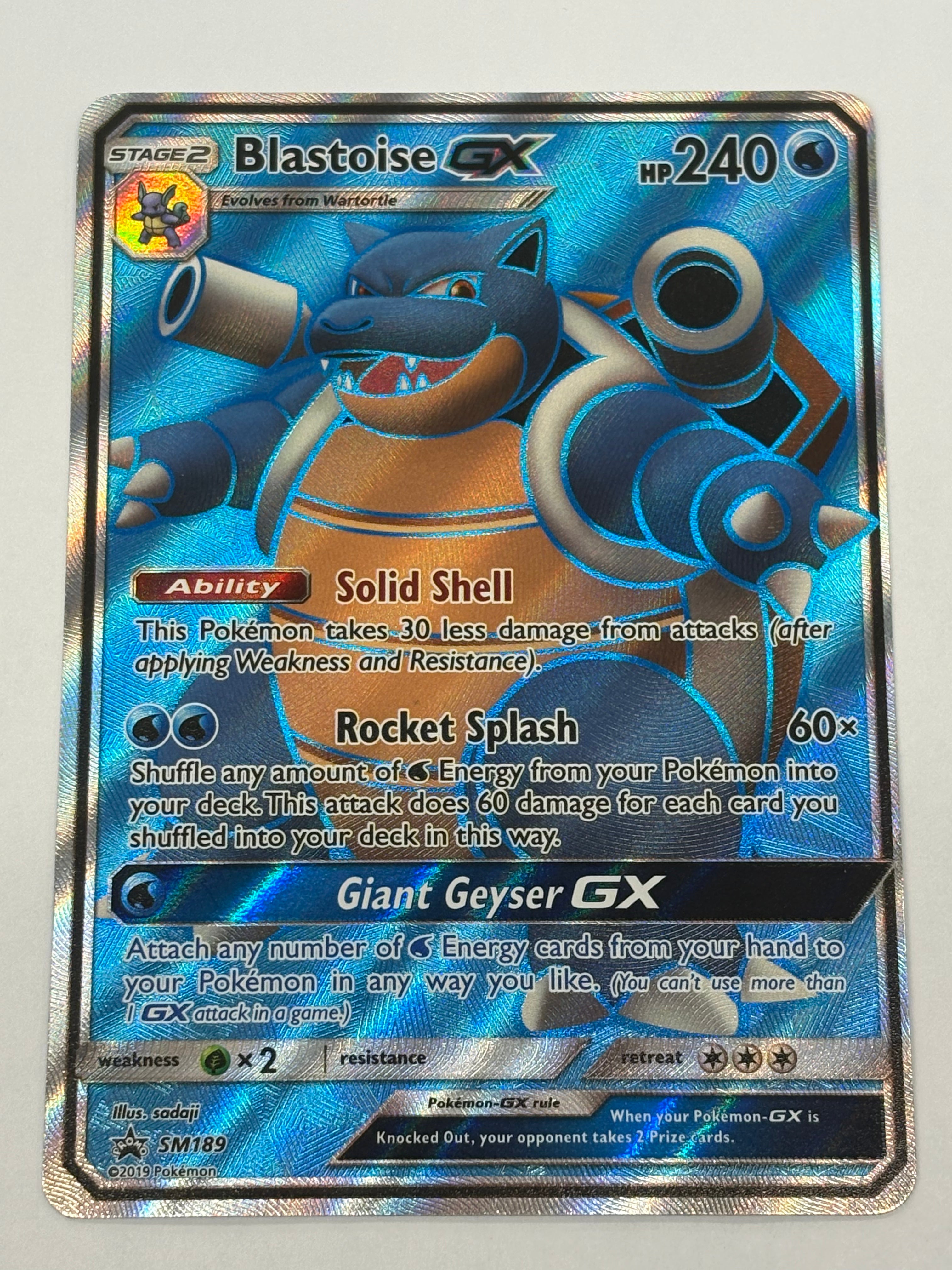 Pokémon TCG - Sun & Moon Promo Blastoise GX SM189 NM