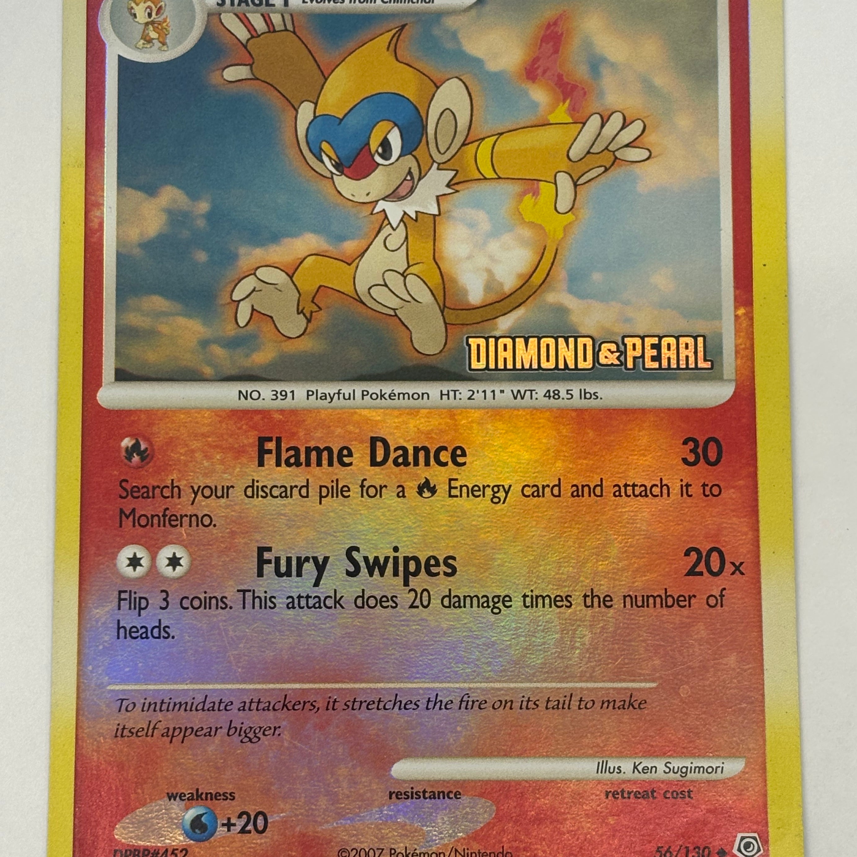 Pokémon TCG - Diamond and Pearl Monferno (Stamped Reverse Holofoil) 7/130 MP