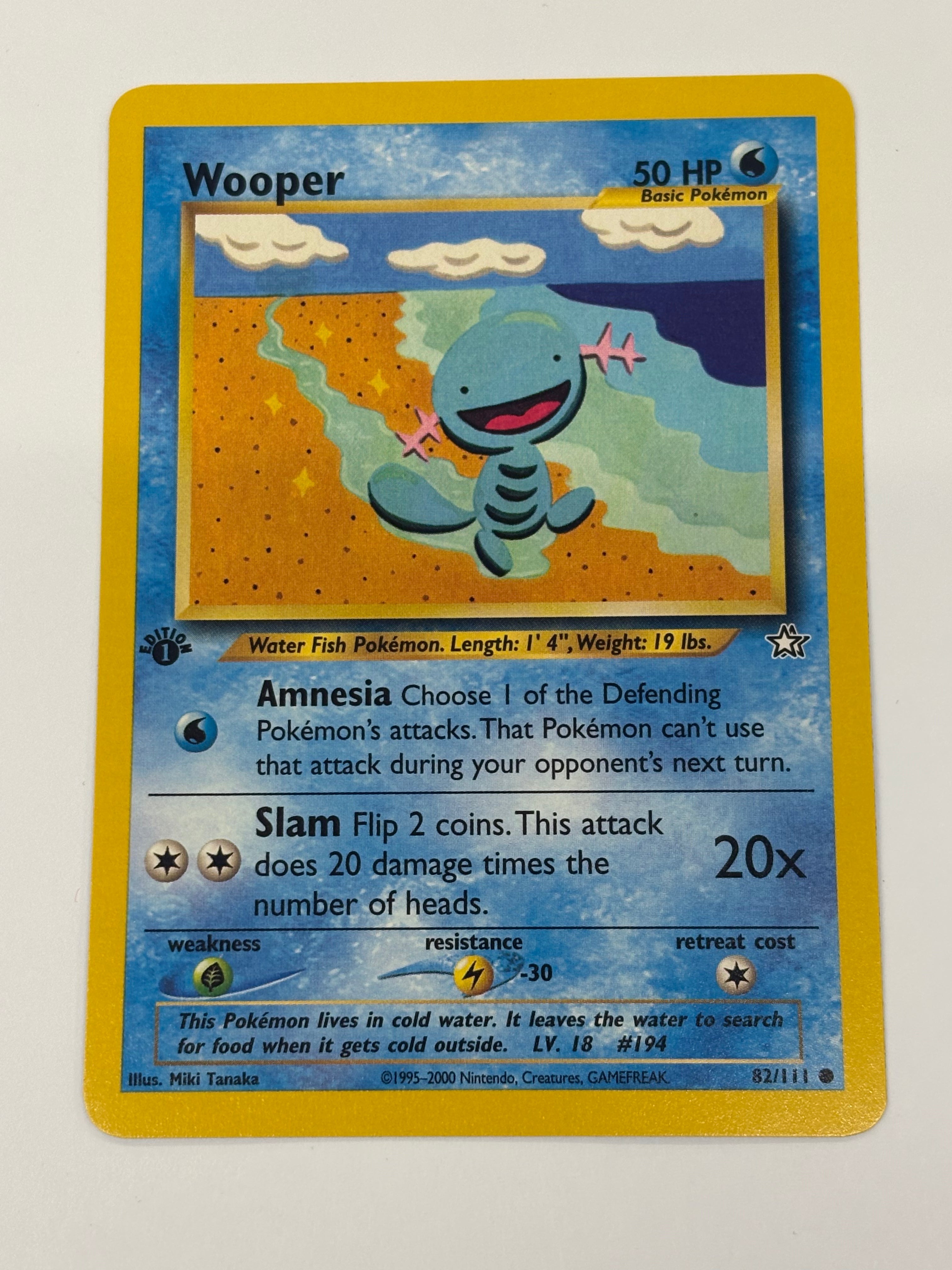 Pokémon TCG - Neo Genesis 1st Edition Wooper 82/111 NM