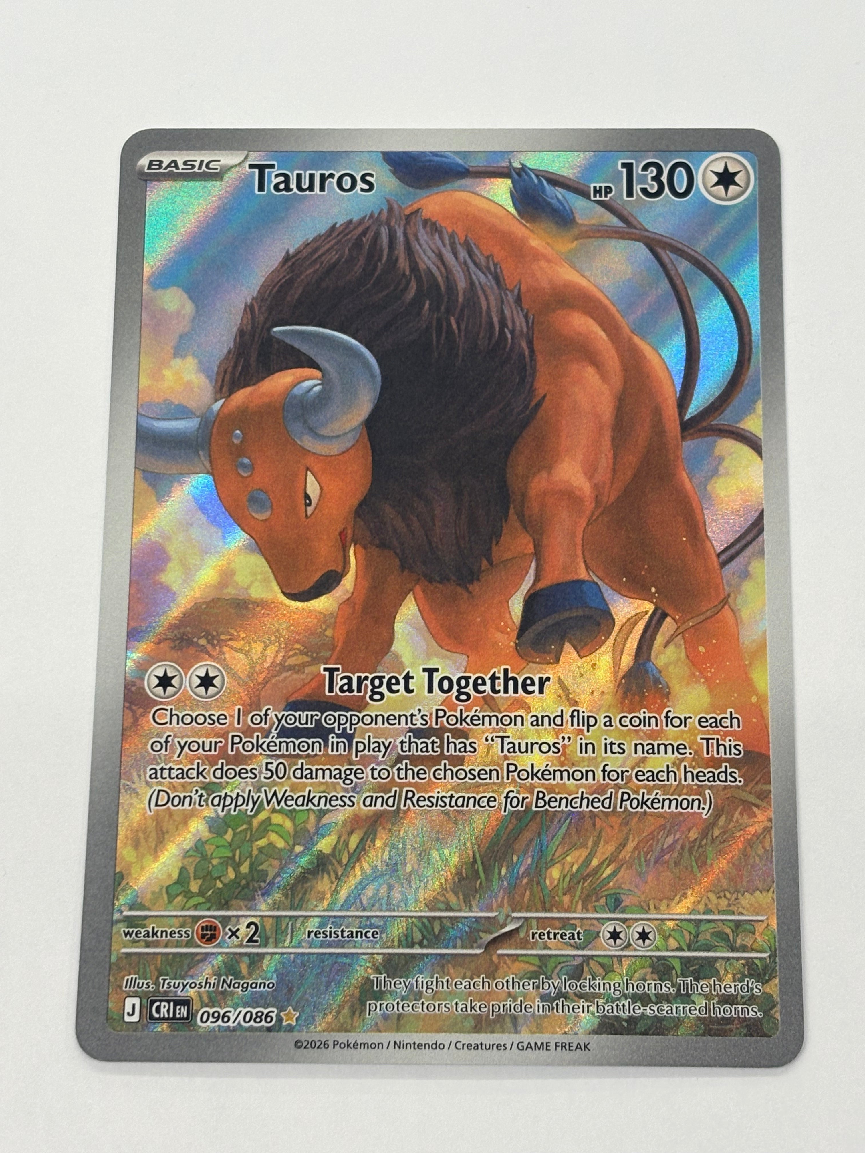 Pokémon TCG - Chaos Rising Tauros 096/086 NM