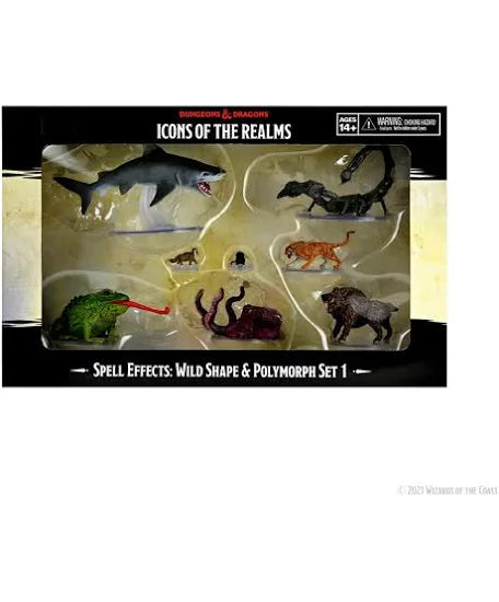 Wizkids Neca Wizards of the Coast Dungeons and Dragons Icons of the Realms Spell Effects Wild Shape and Polymorph Set 1 Miniatures